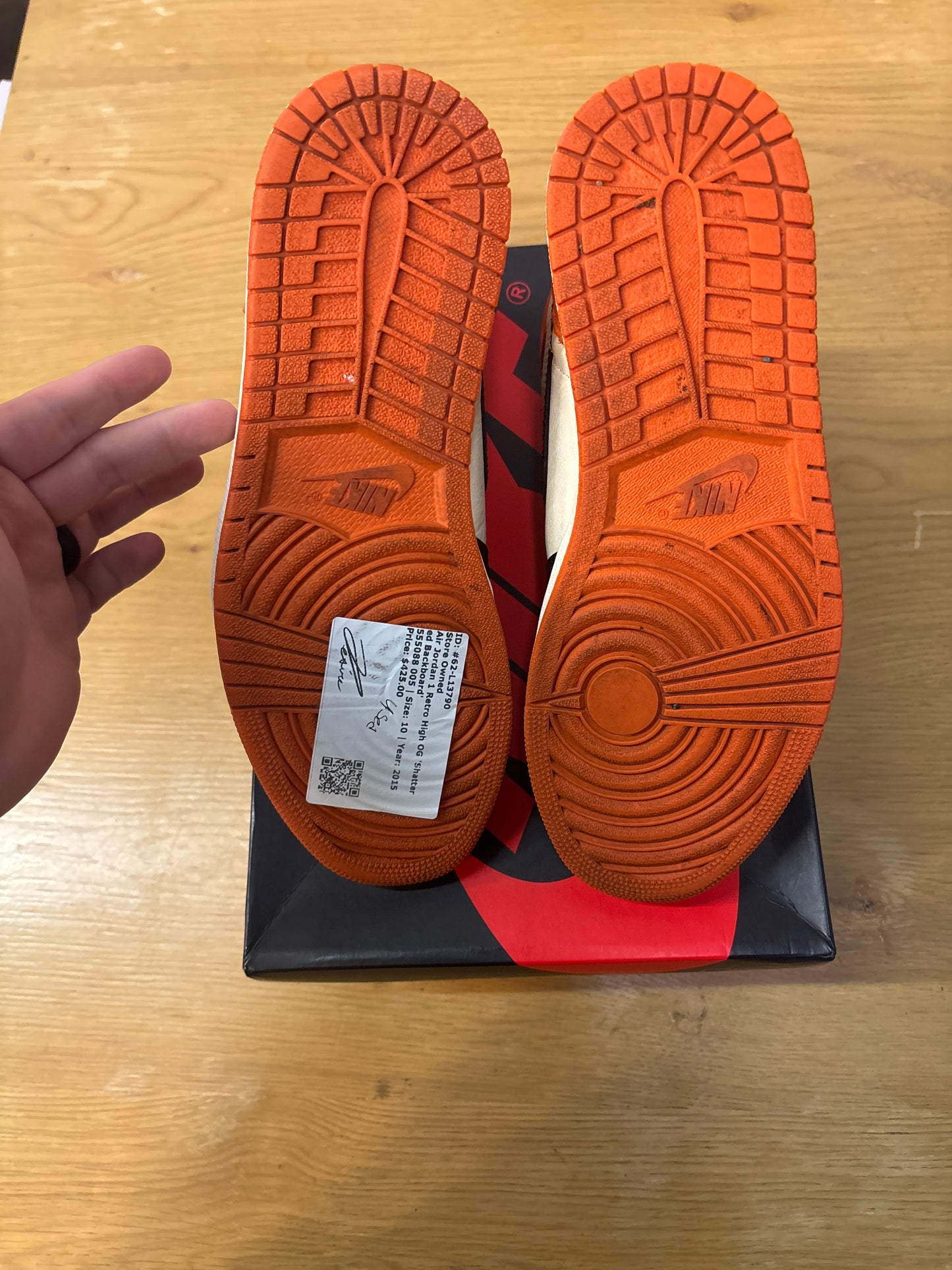 JORDAN 1 HIGH SHATTERED BACKBOARD Used Sz 10