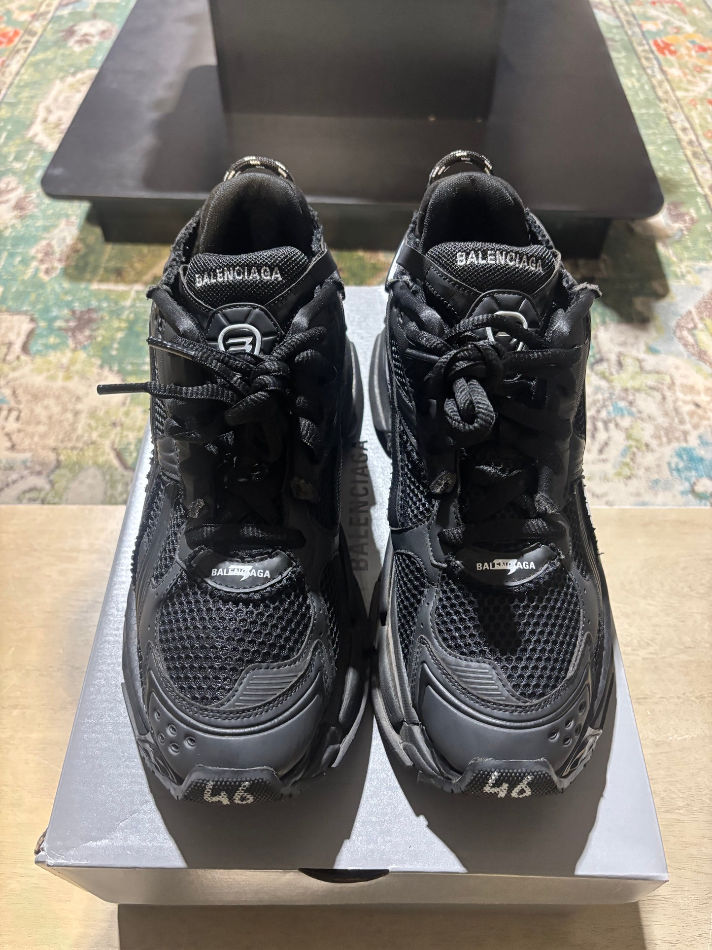 Balenciaga Runner Black/Black Used Sz 13