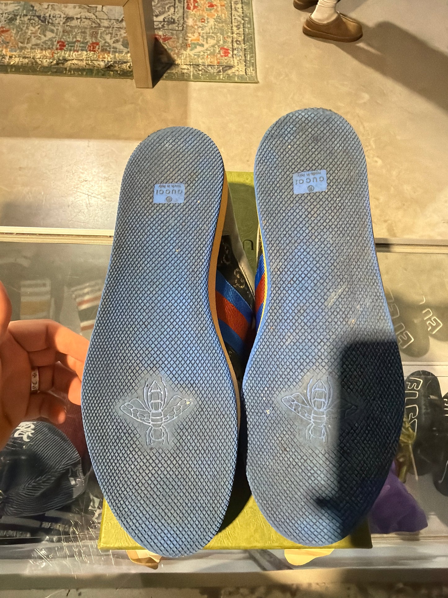 Gucci Screener Black/Grey Used Sz 12