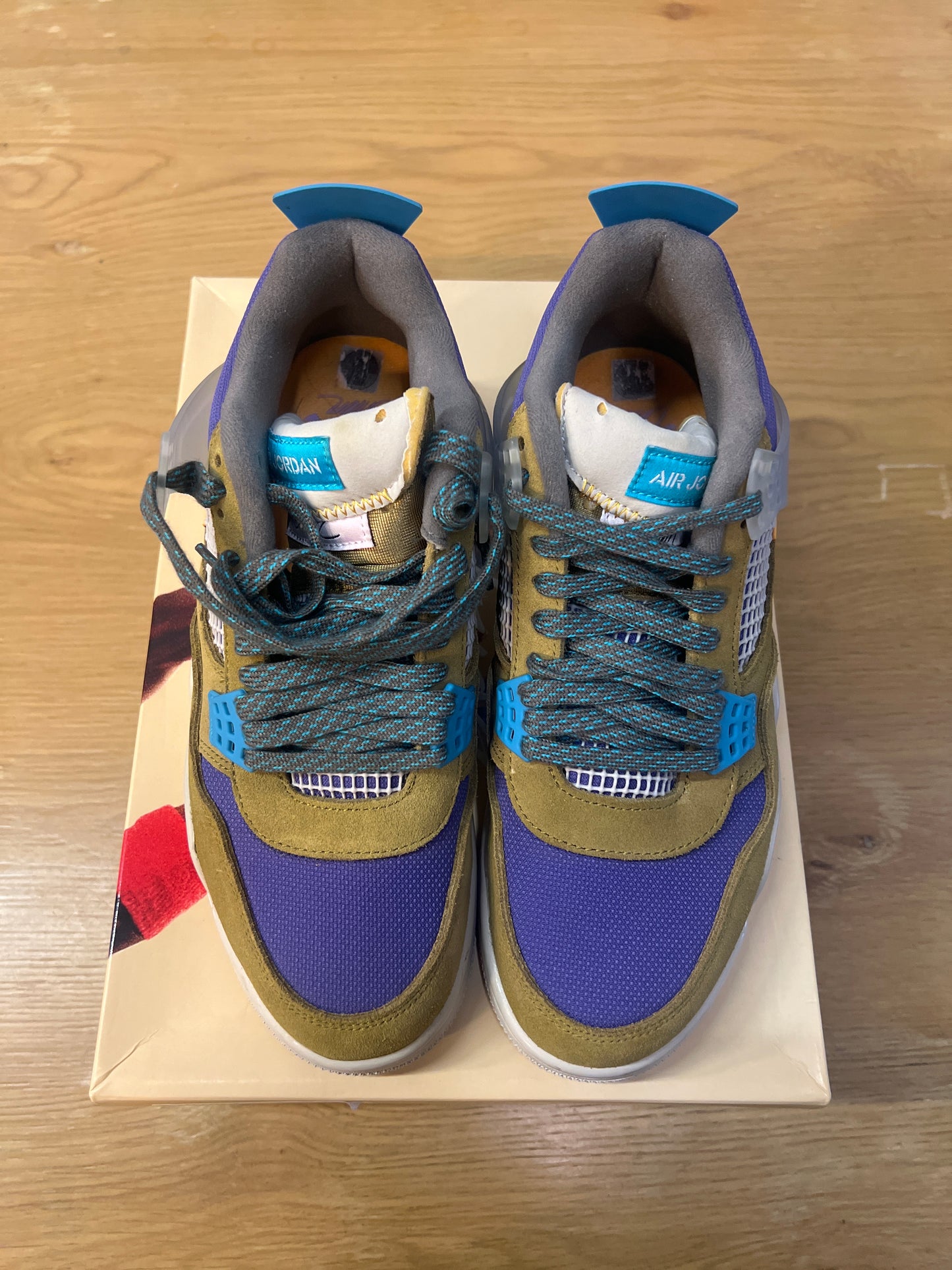 Jordan 4 Union Desert Moss used Sz 9.5