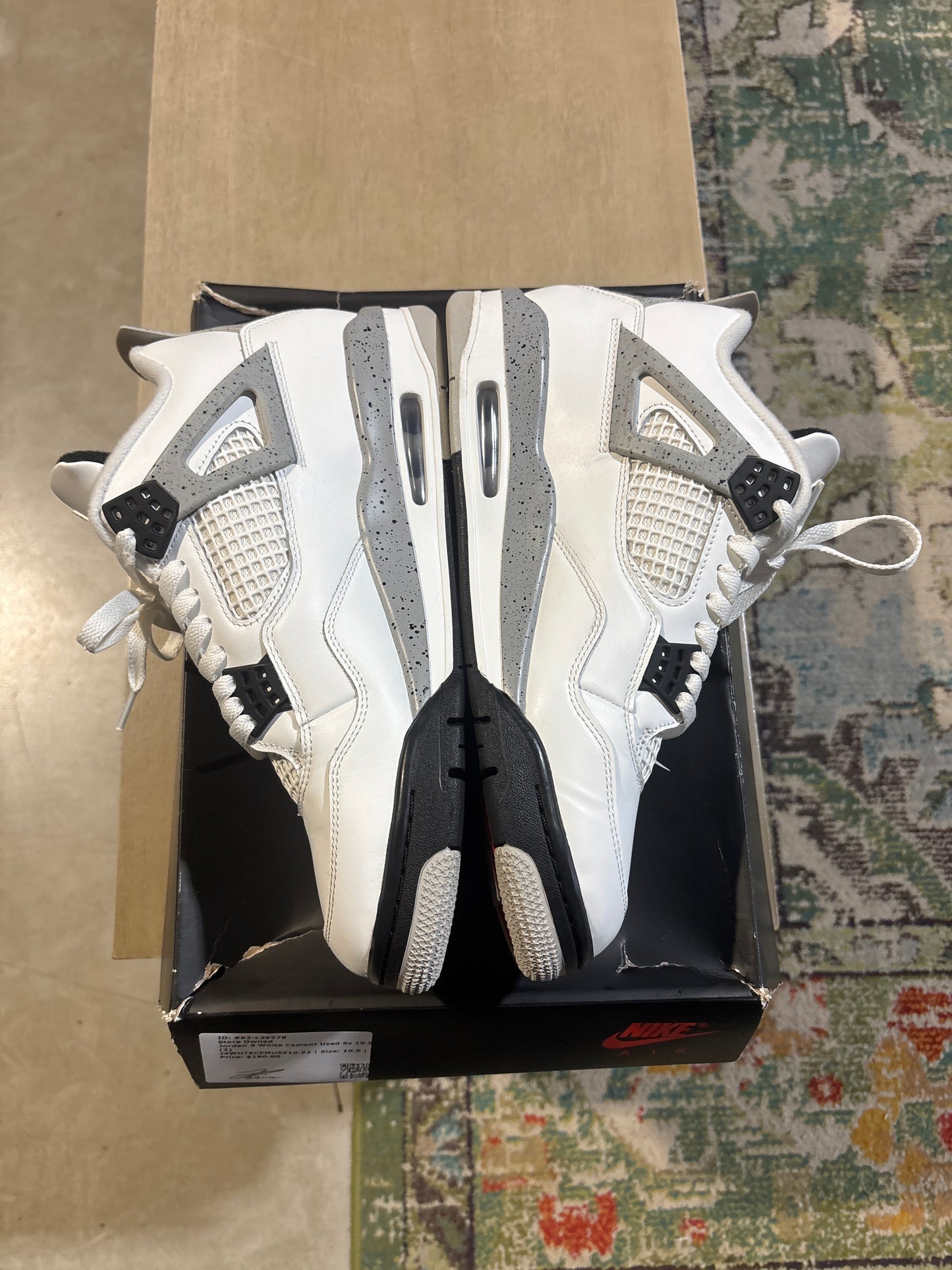 Jordan 4 White Cement Used Sz 10.5 (2)
