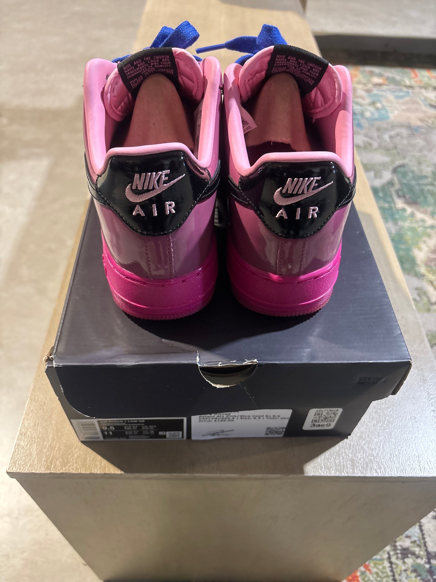 Patent Af1 Pink/Blue Used Sz 9.5