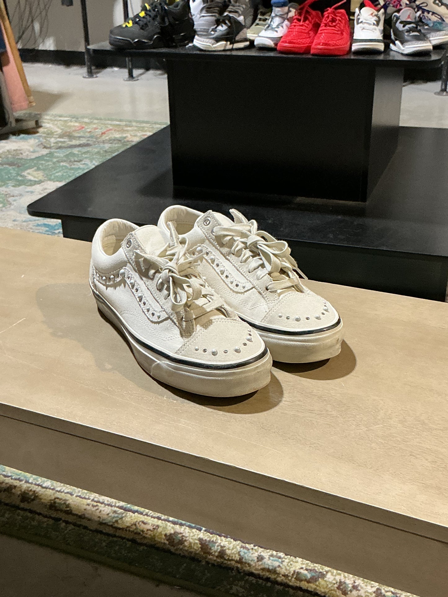 Vans Marshmallow Pearlized Vans Used Sz 12 NB