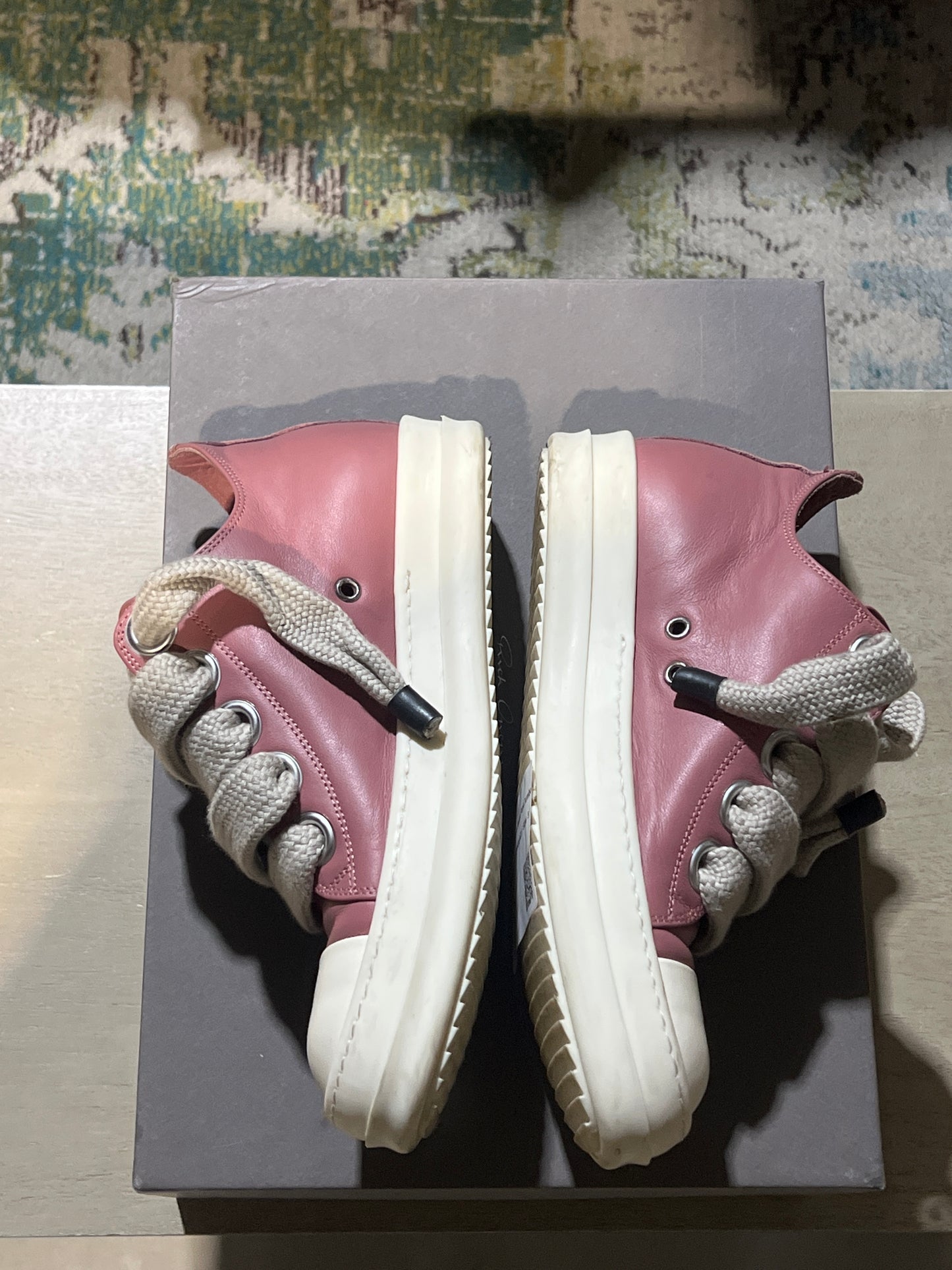 Rick Owens Ramone Pastel Pink Jumbo Lace