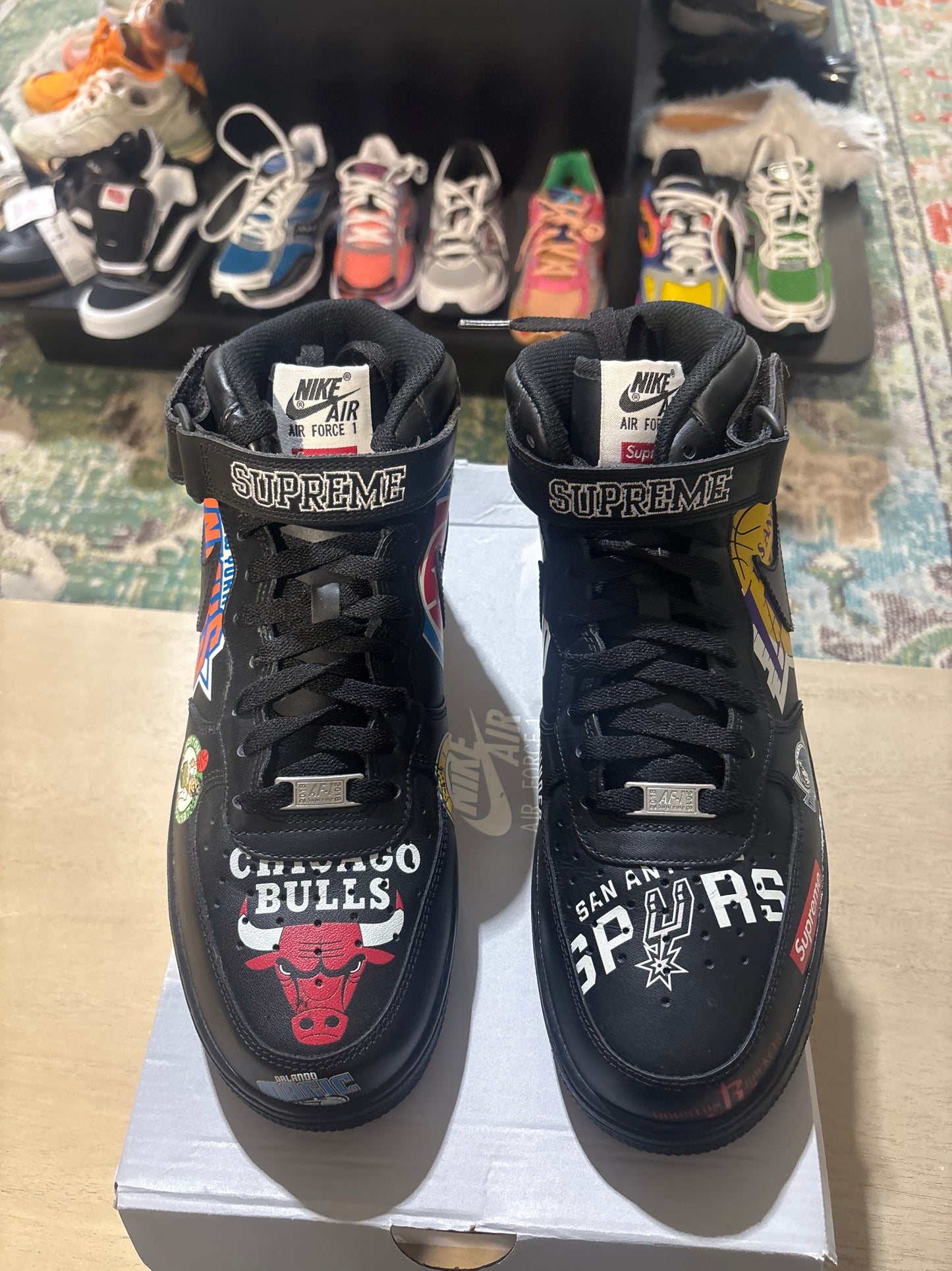 Supreme AF1 Mid NBA Used Sz 10.5 RB