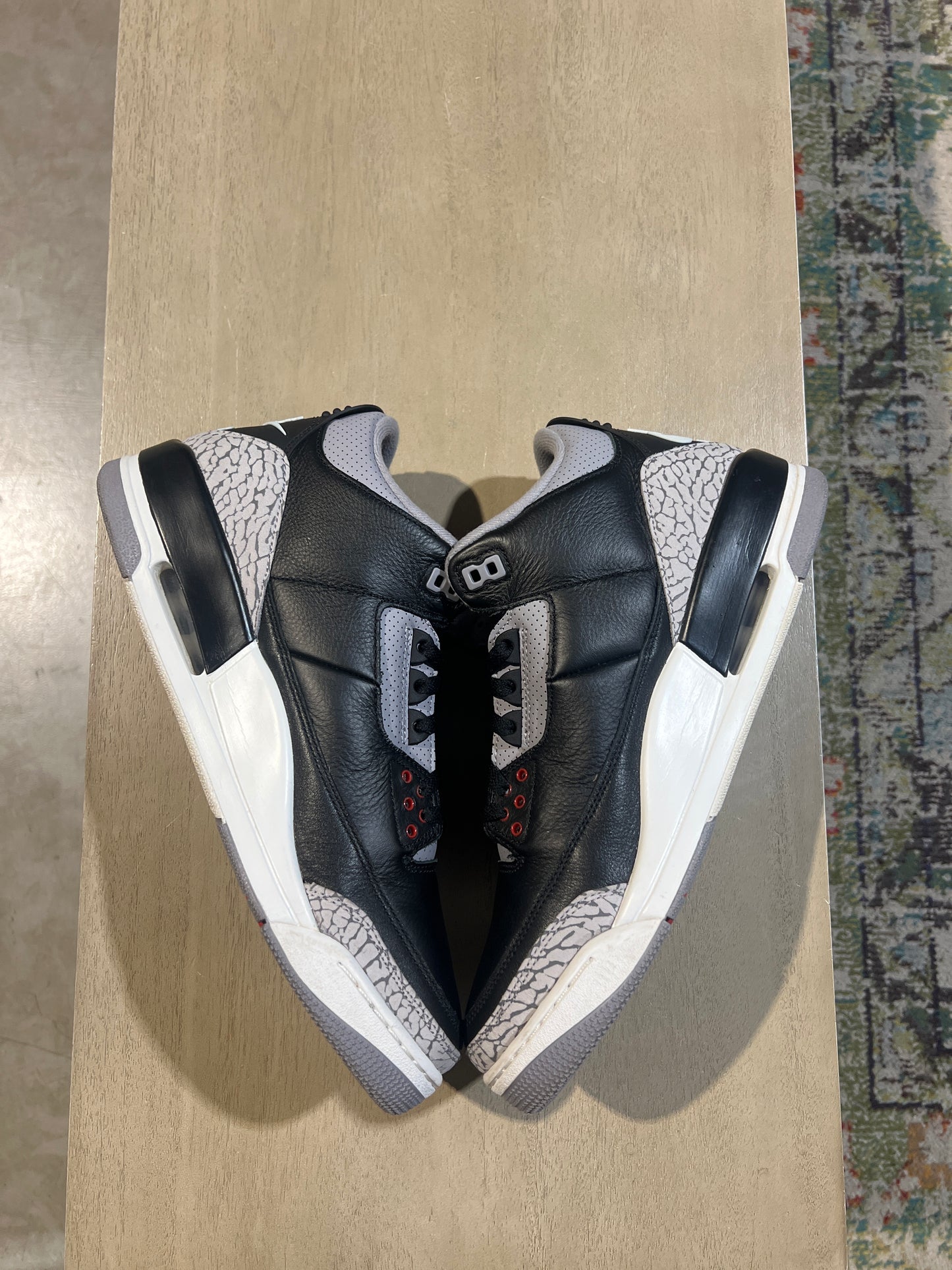 Jordan 3 Black Cement Used Sz 12 NB