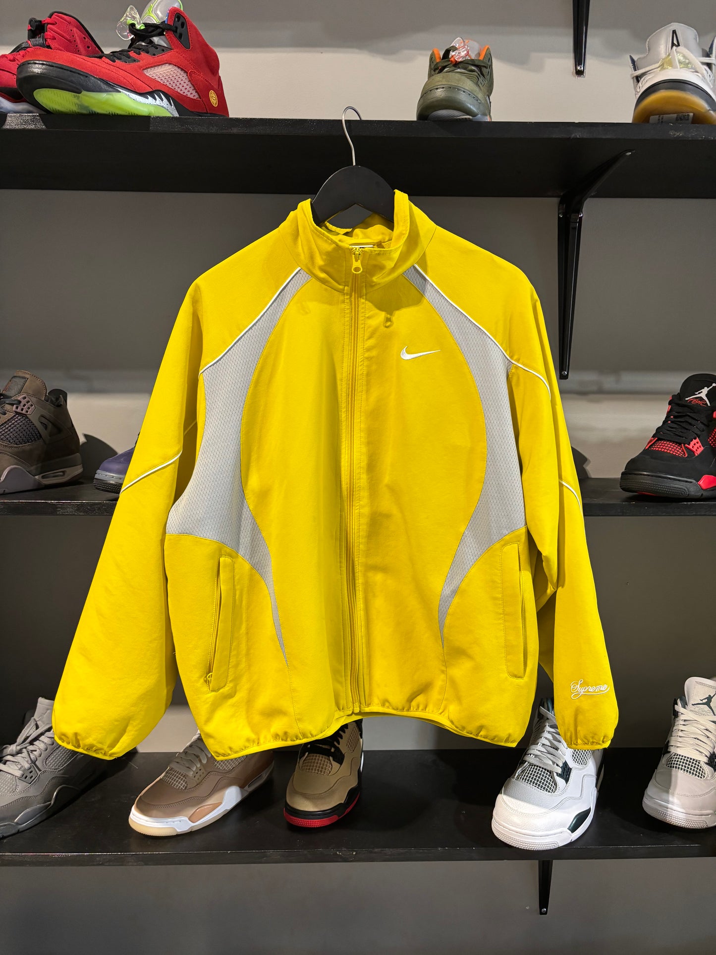 Supreme x Nike Yellow Zipup Nylon Jacket