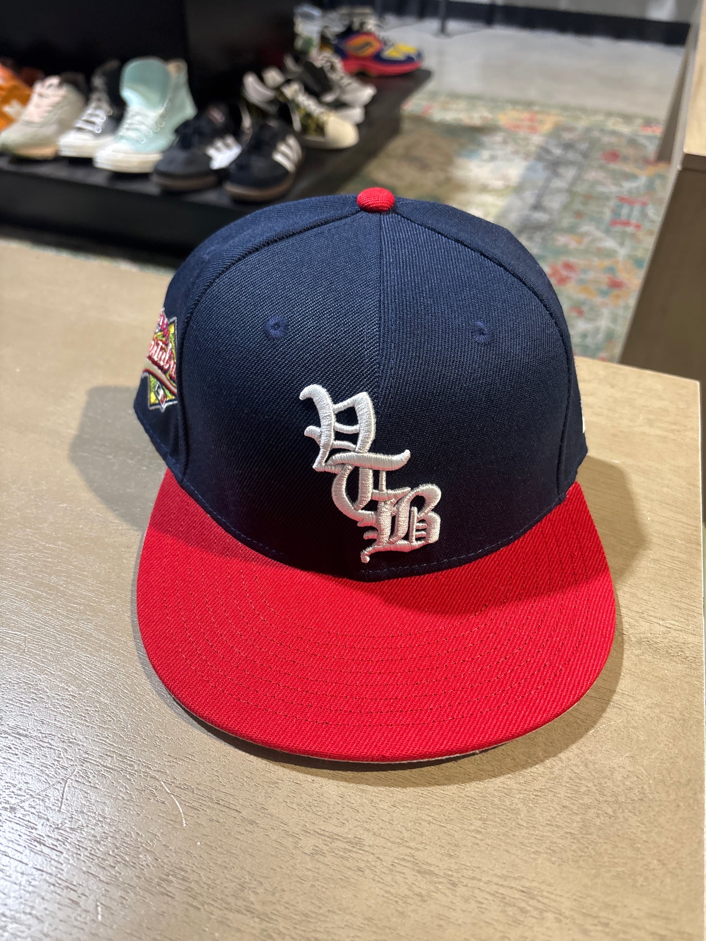 Vertabrae Navy/Red Fitted Hat