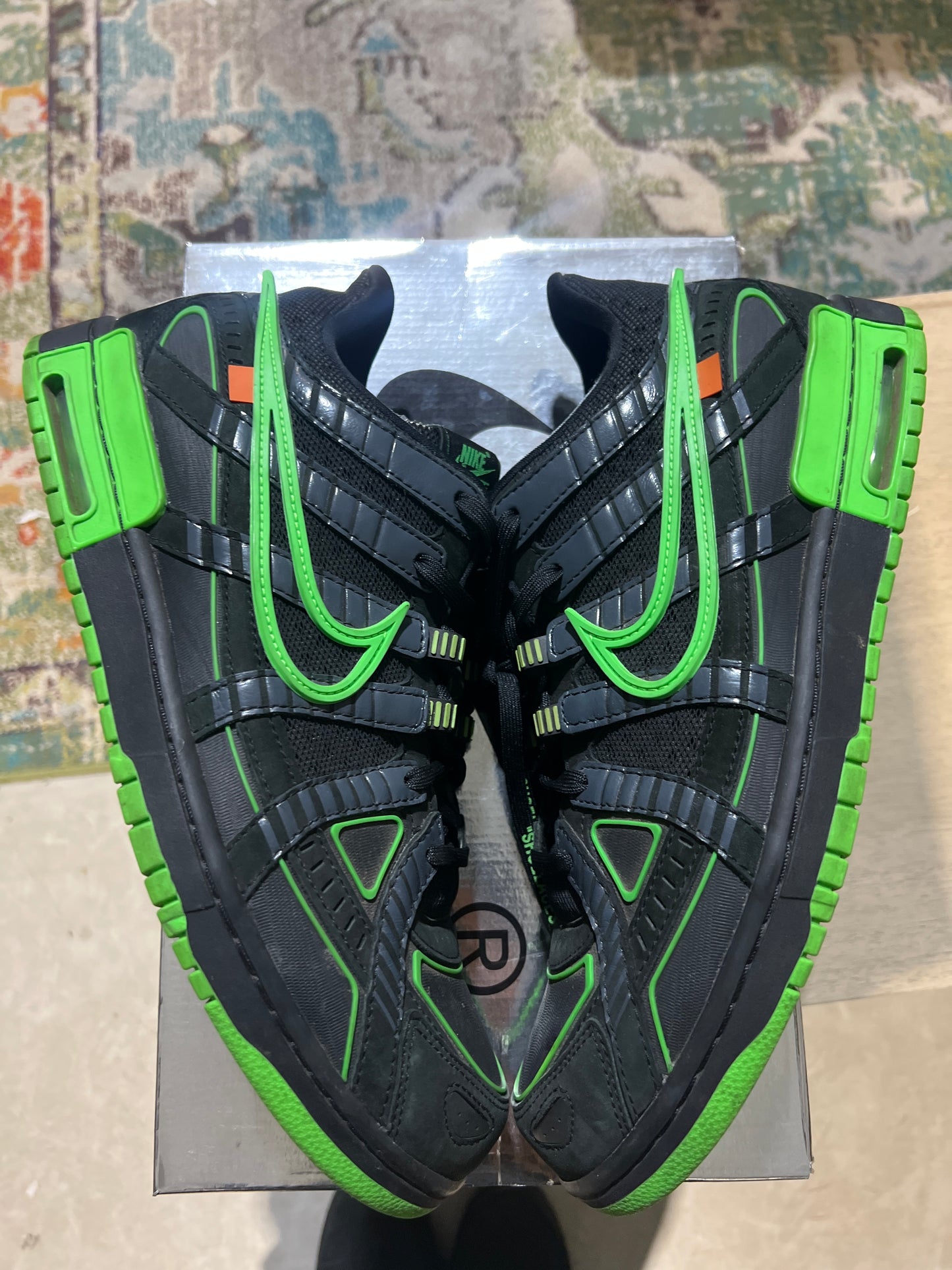 Nike offwhite rubber dunk green used sz 13