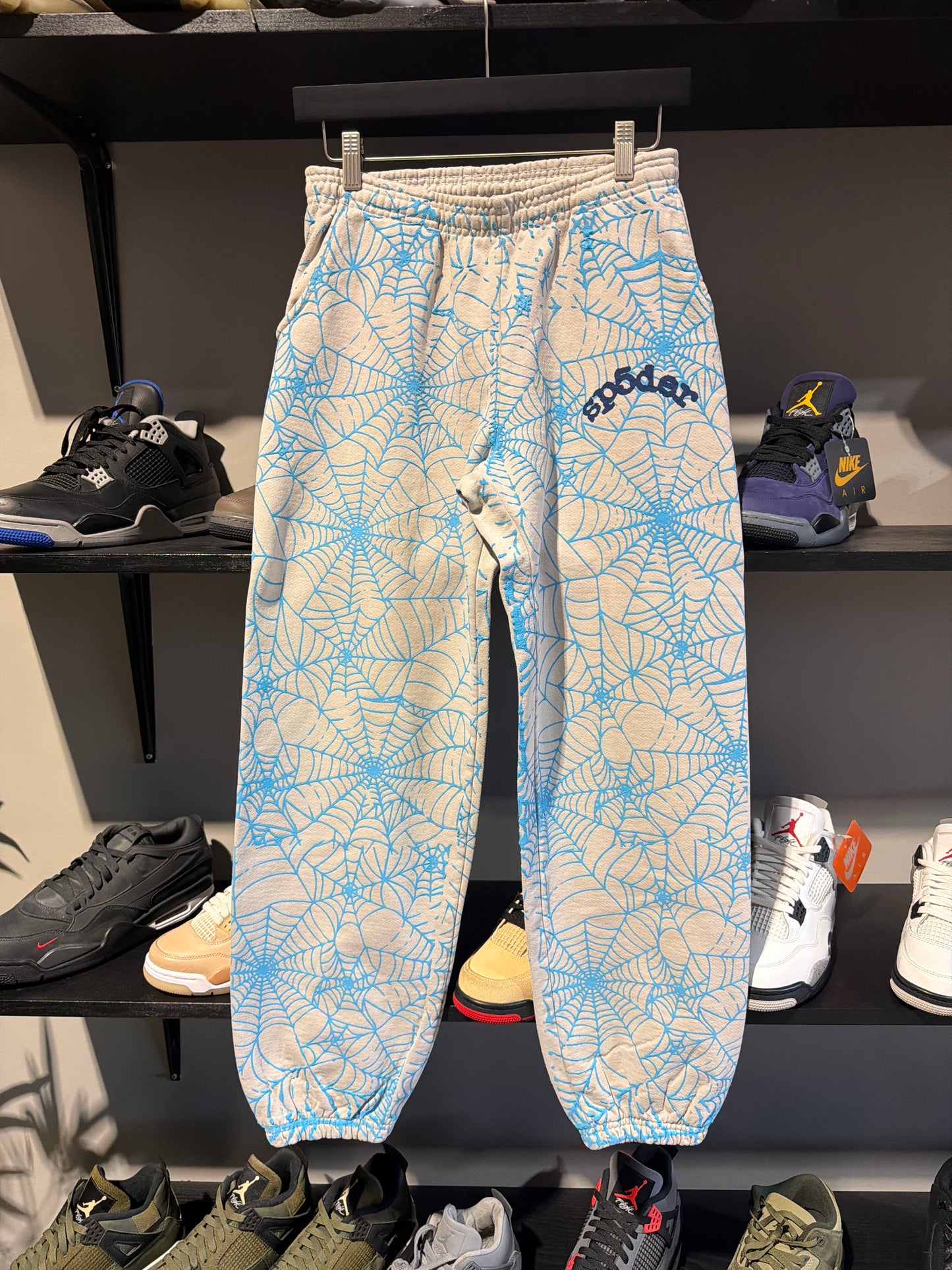 Sp5der Grey ALP Sweats Sz S