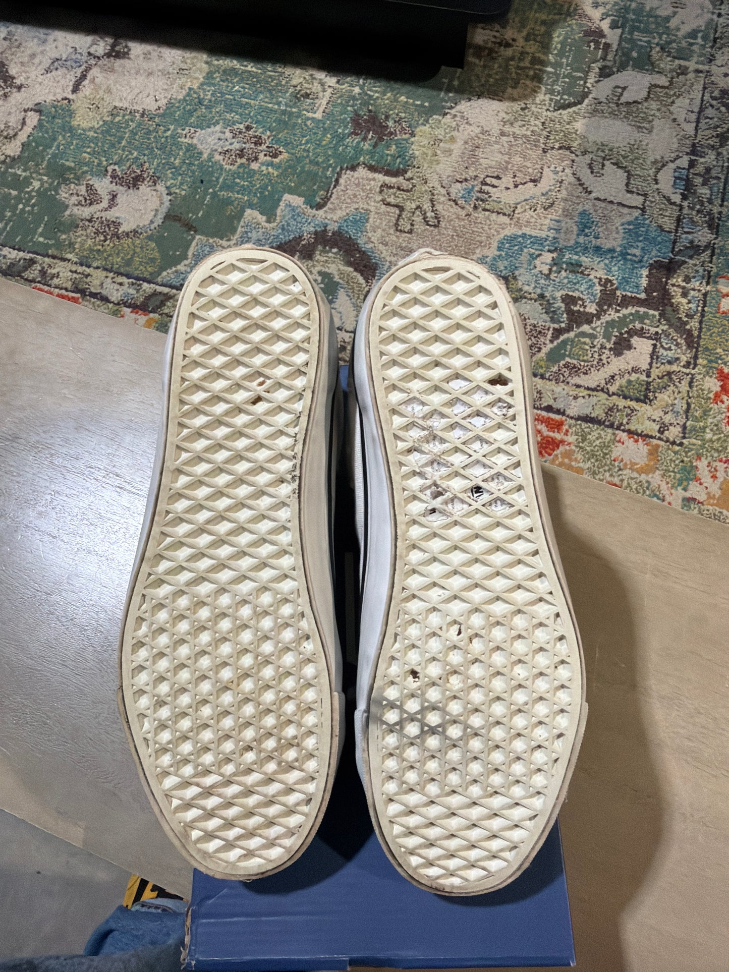 Vans Marshmallow Pearlized Vans Used Sz 10.5
