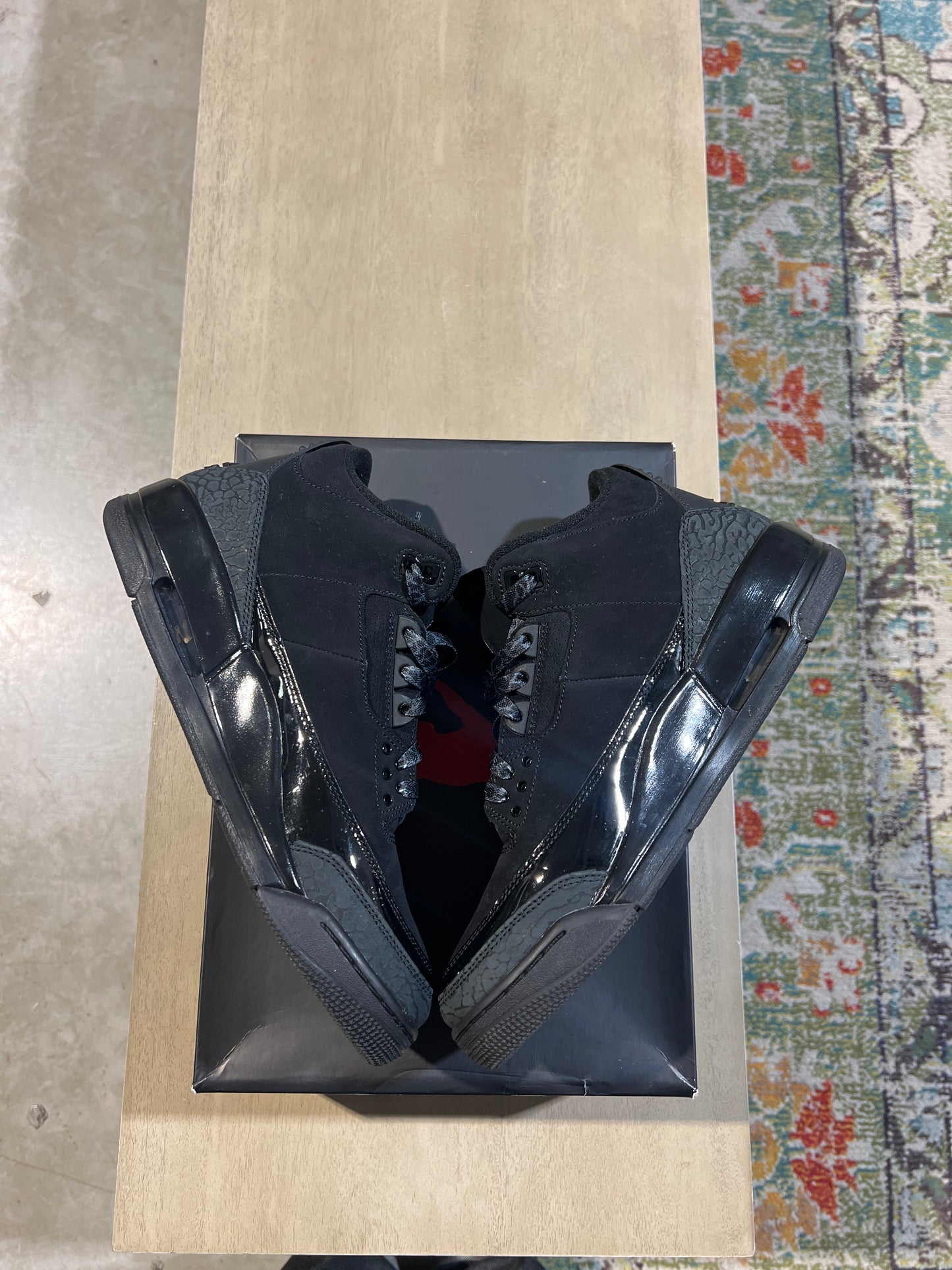 Jordan 3 Black Cat Used Sz 9