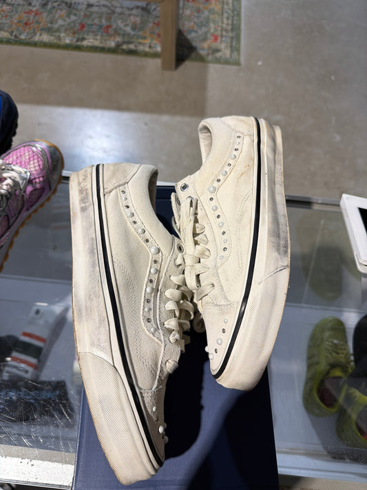 Vans Pearlized White Used Sz 12