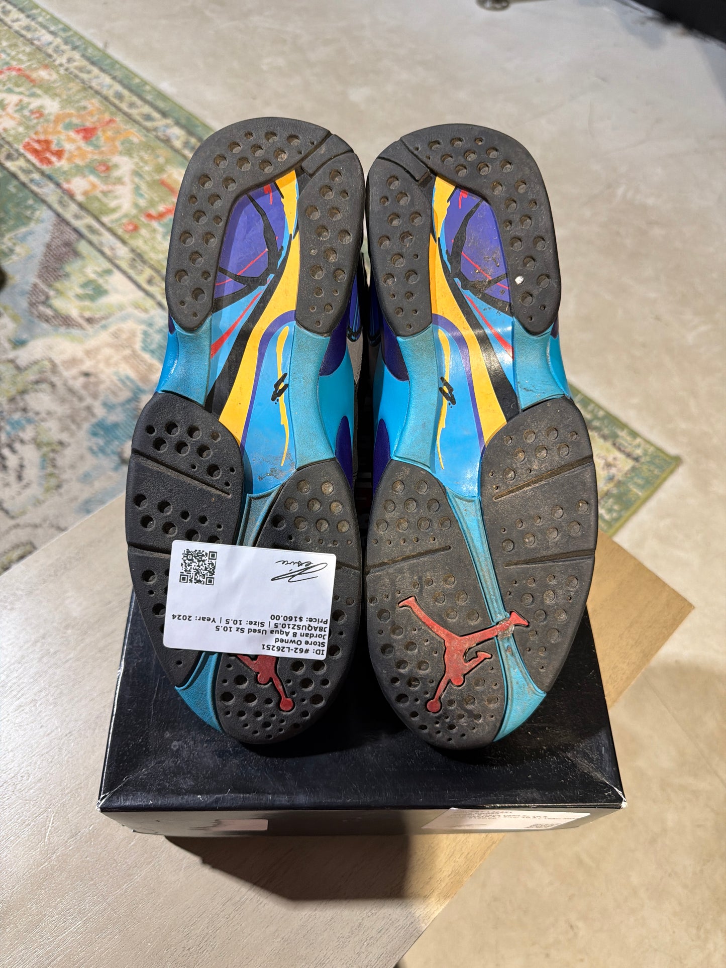 Jordan 8 Aqua Used Sz 10.5