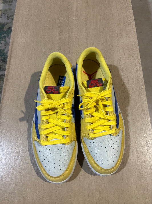 JORDAN 1 TRAVIS CANARY USED SZ 9.5W NB (1)