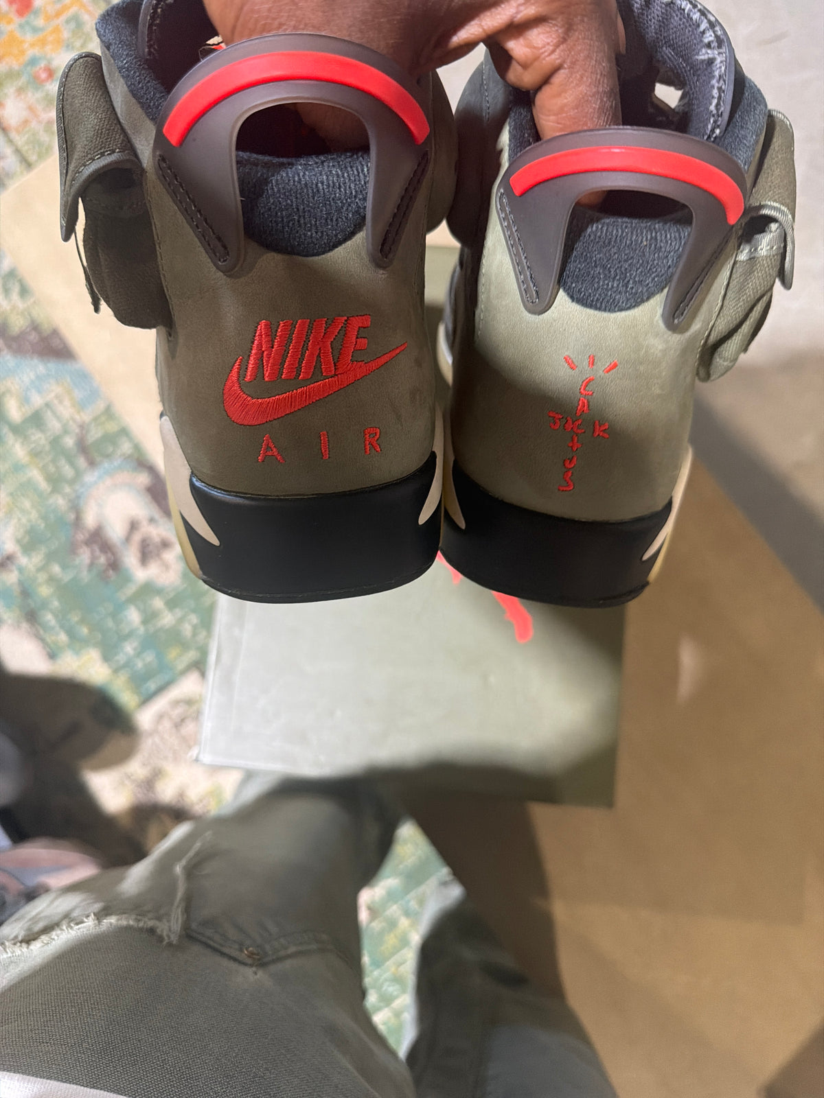 Jordan 6 cactus jack olive used sz 11
