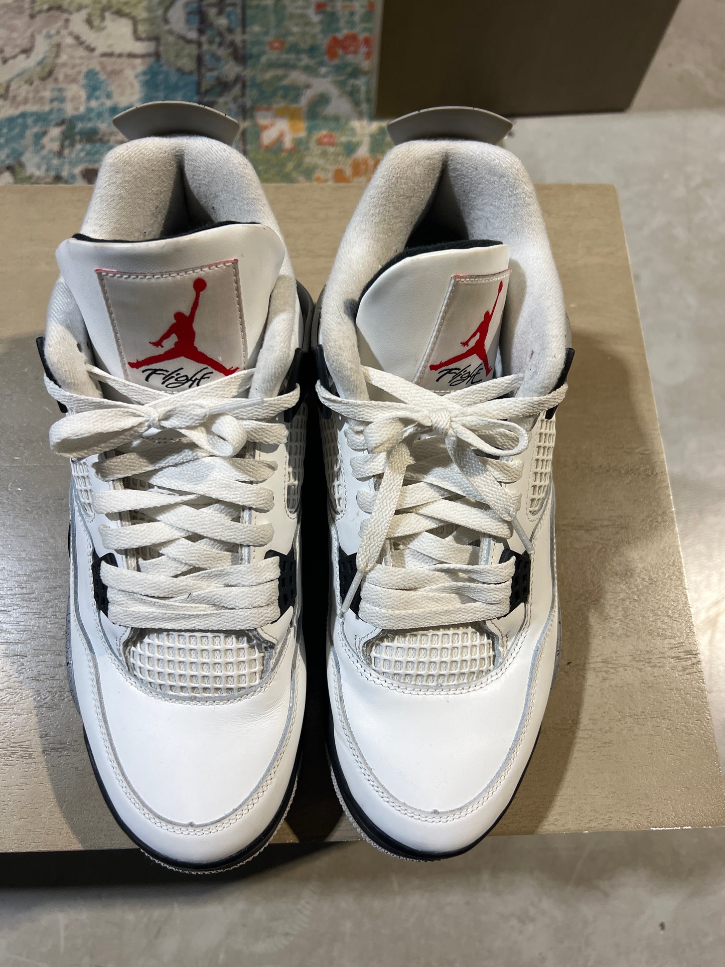Jordan 4 white cement used sz 11.5 NB