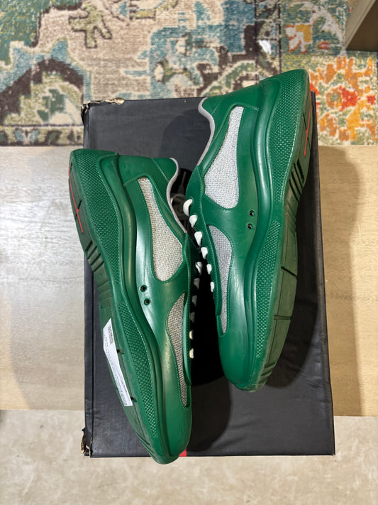 Prada Americas cup green silver used sz 8