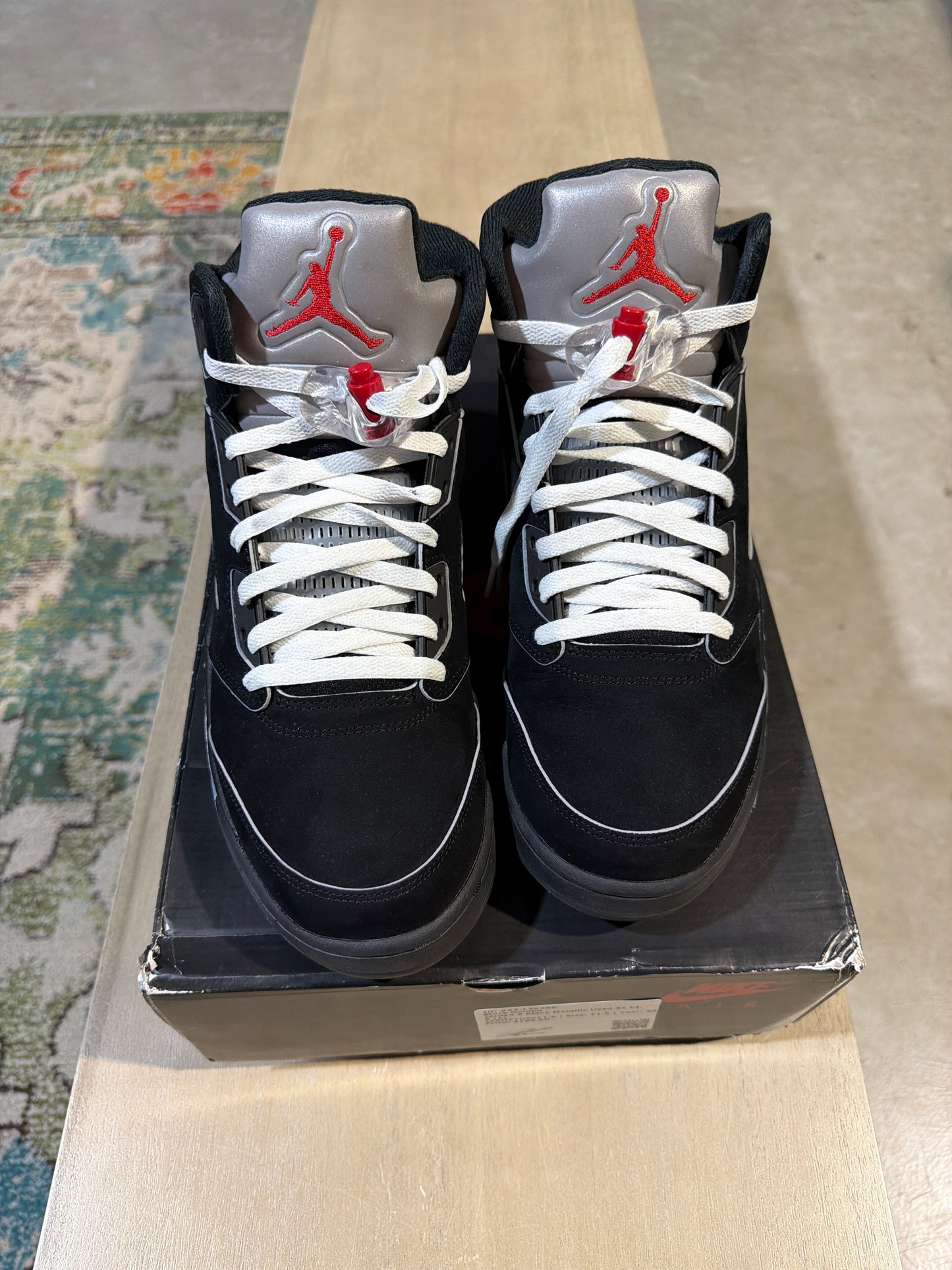 Jordan 5 Black Metallic Used Sz 11.5 (2)