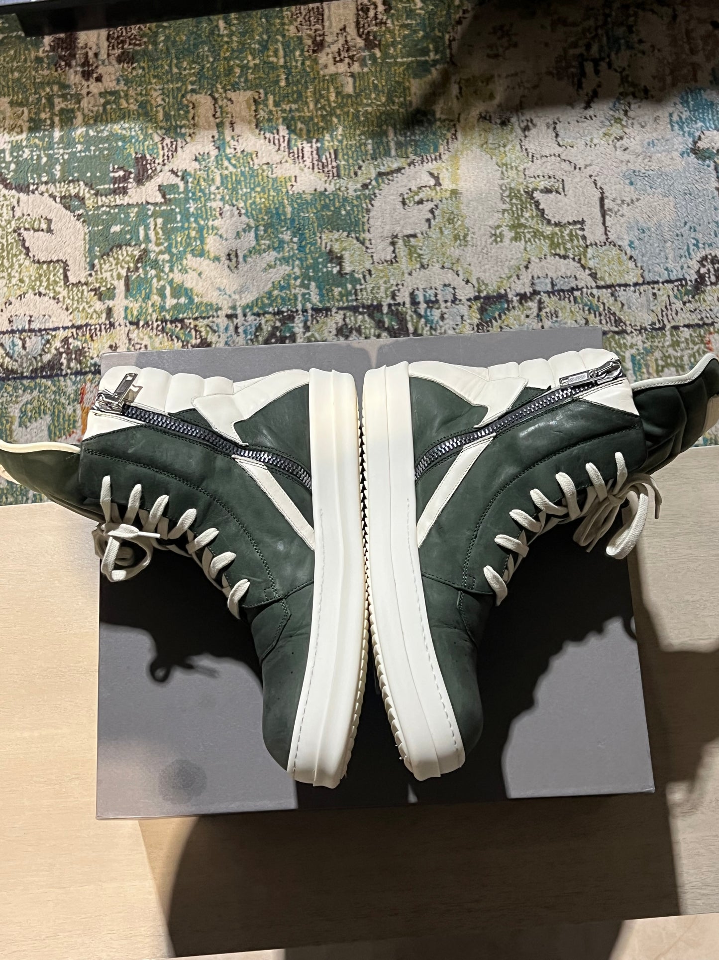 Rick Owens EDFU Geobasket Moss Milk