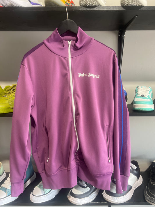 dark purple/white palm angels track jacket