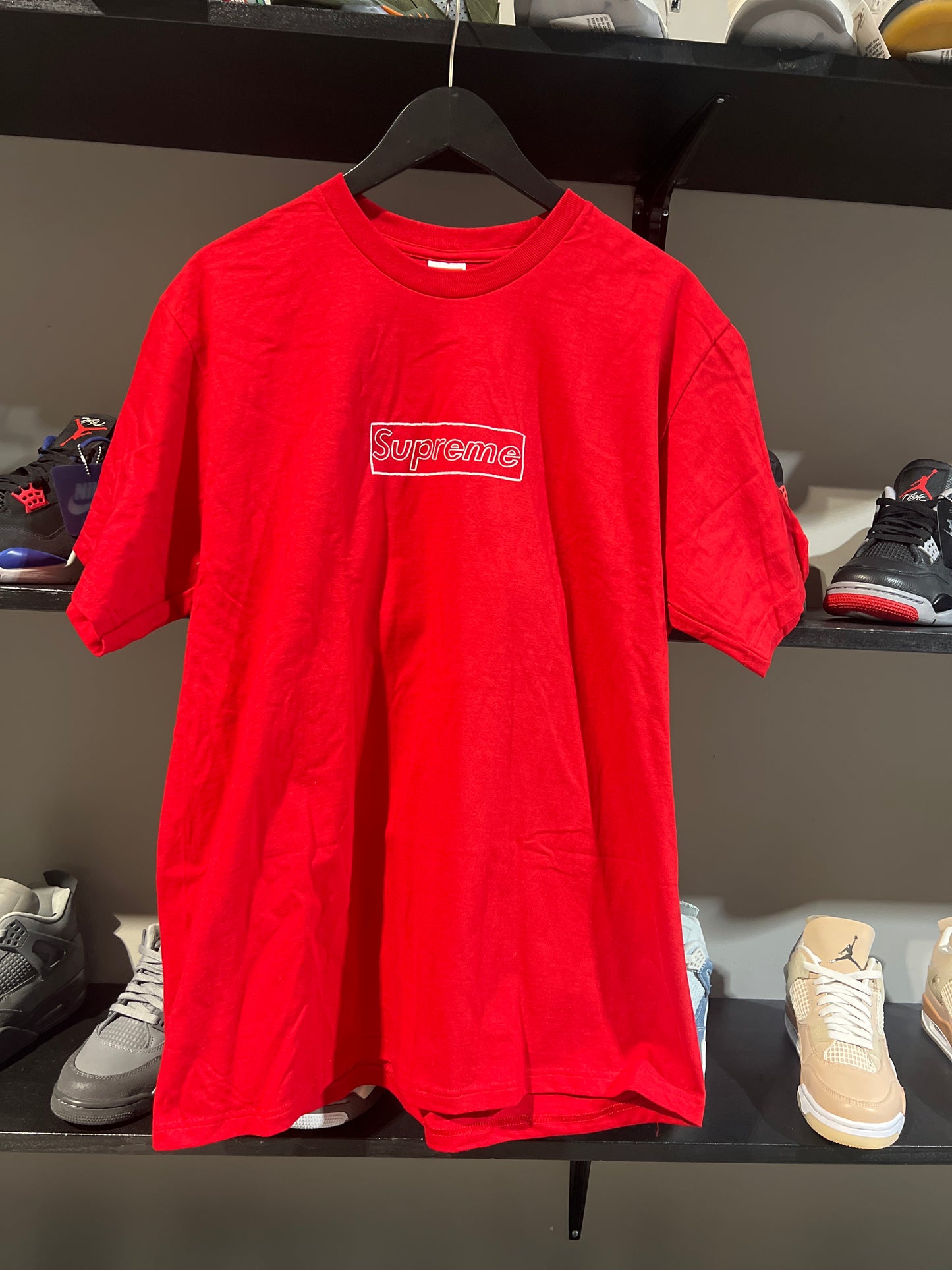 Supreme red outlined bogo tee