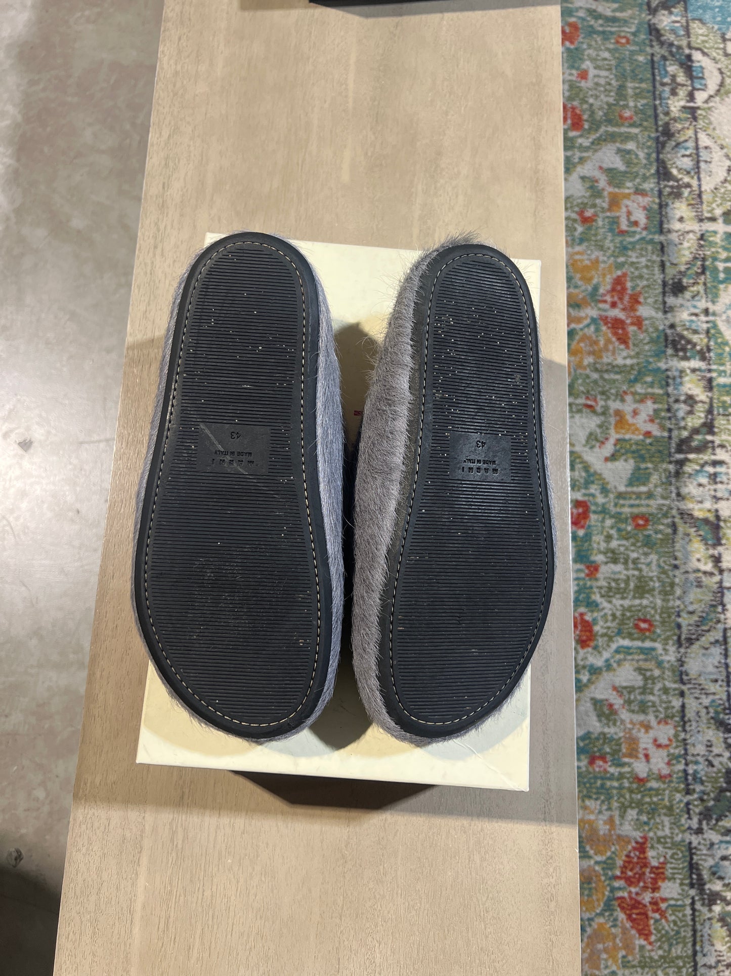 marni fussbett slide grey used sz 10