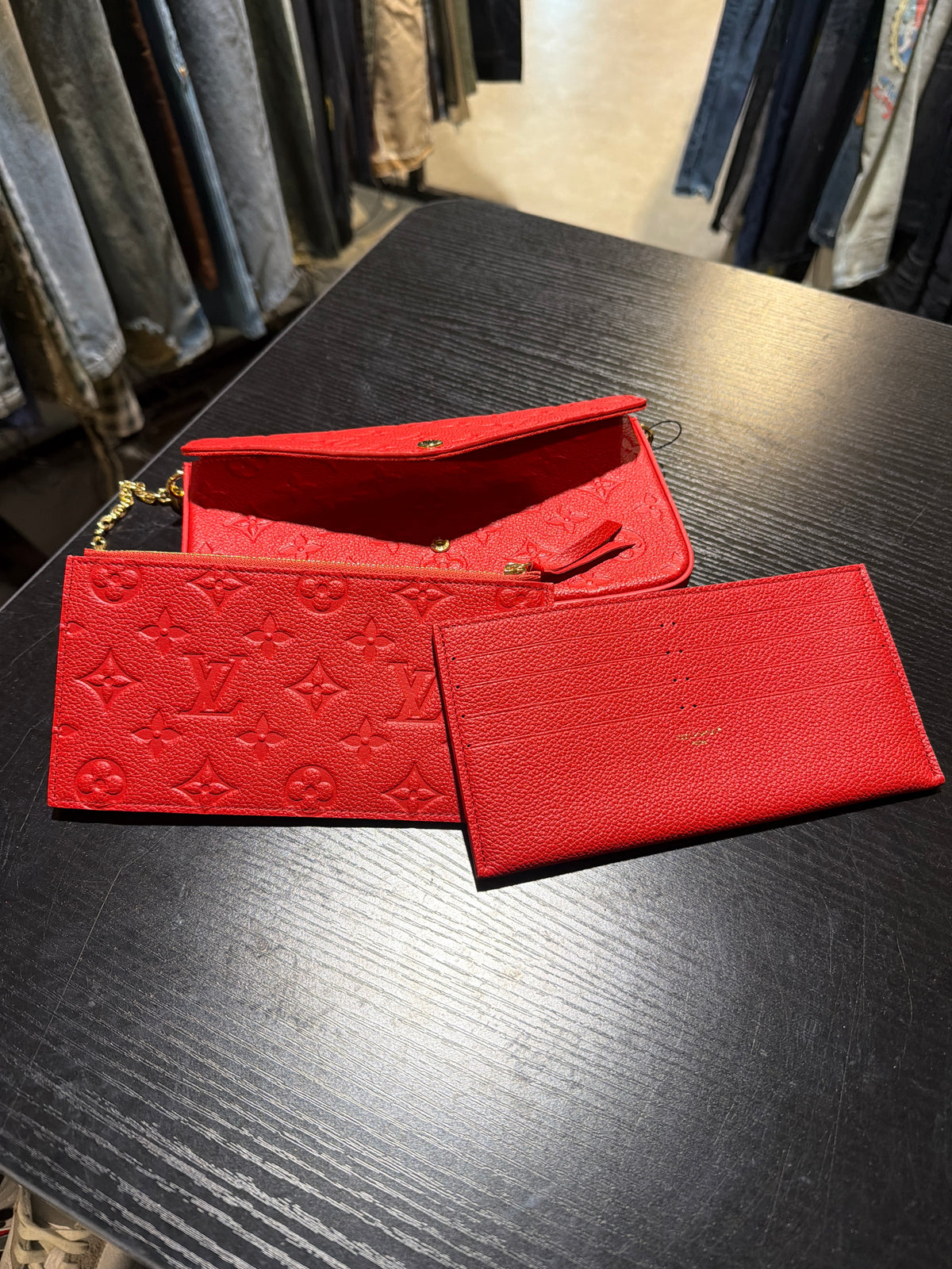 Louis Vuitton Pochette Felicie Bag Red