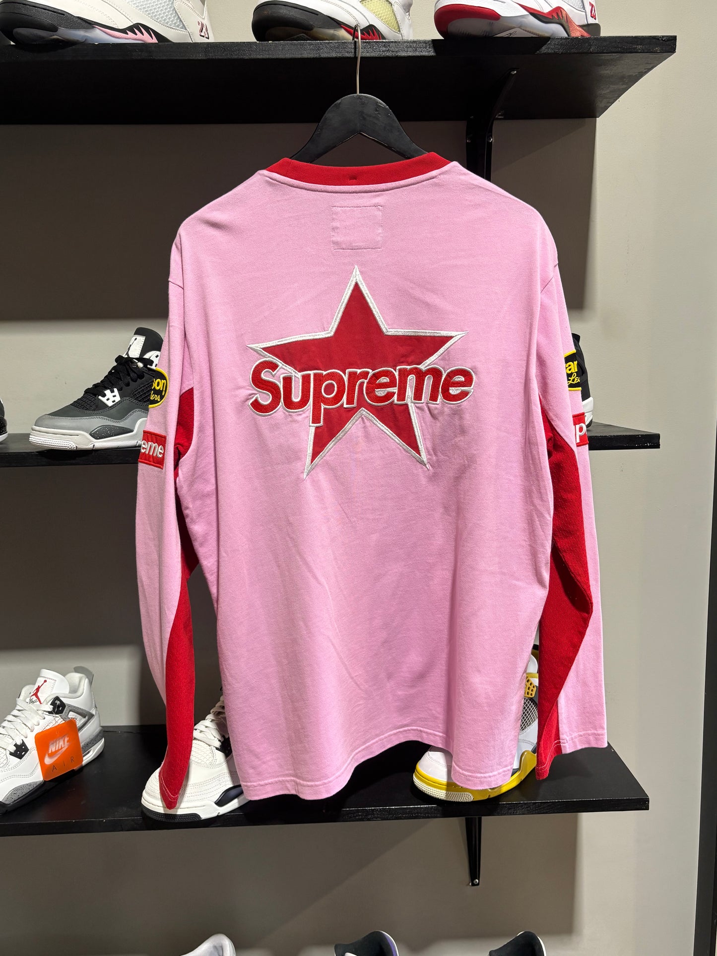Supreme Vanson Pink Red Racing Jersey