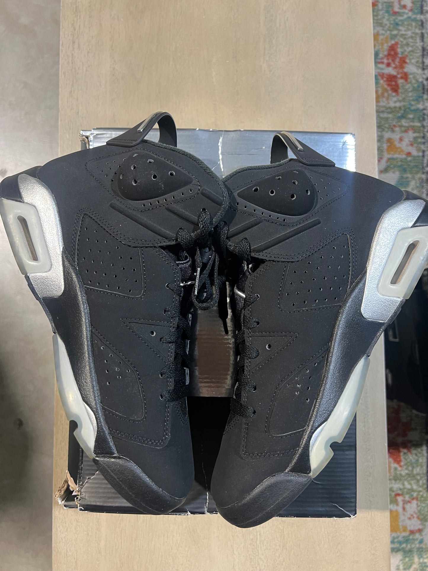 AIR JORDAN 6 retro chrome used sz 7.5