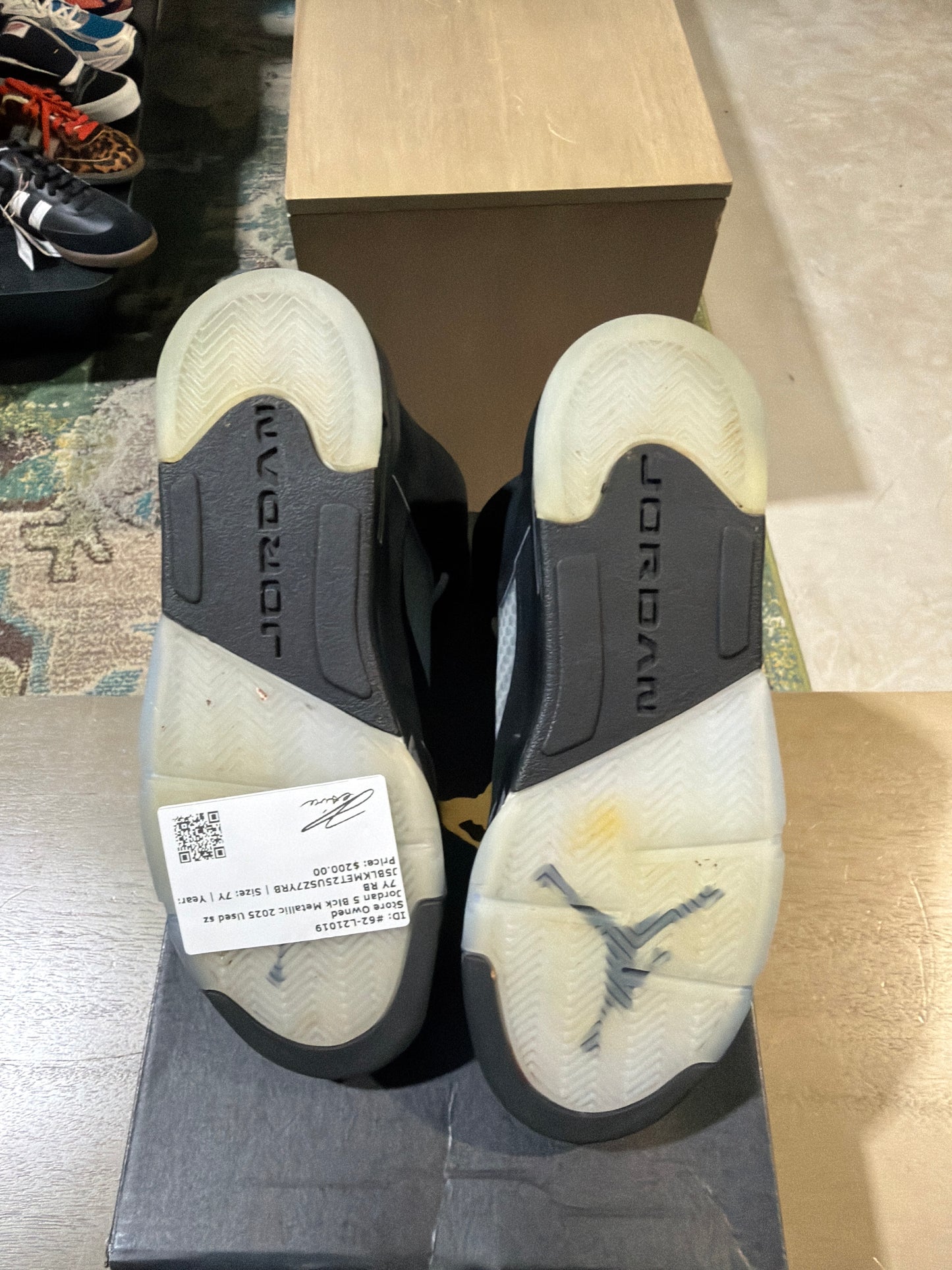 Jordan 5 Blck Metallic 2025 Used sz 7Y RB