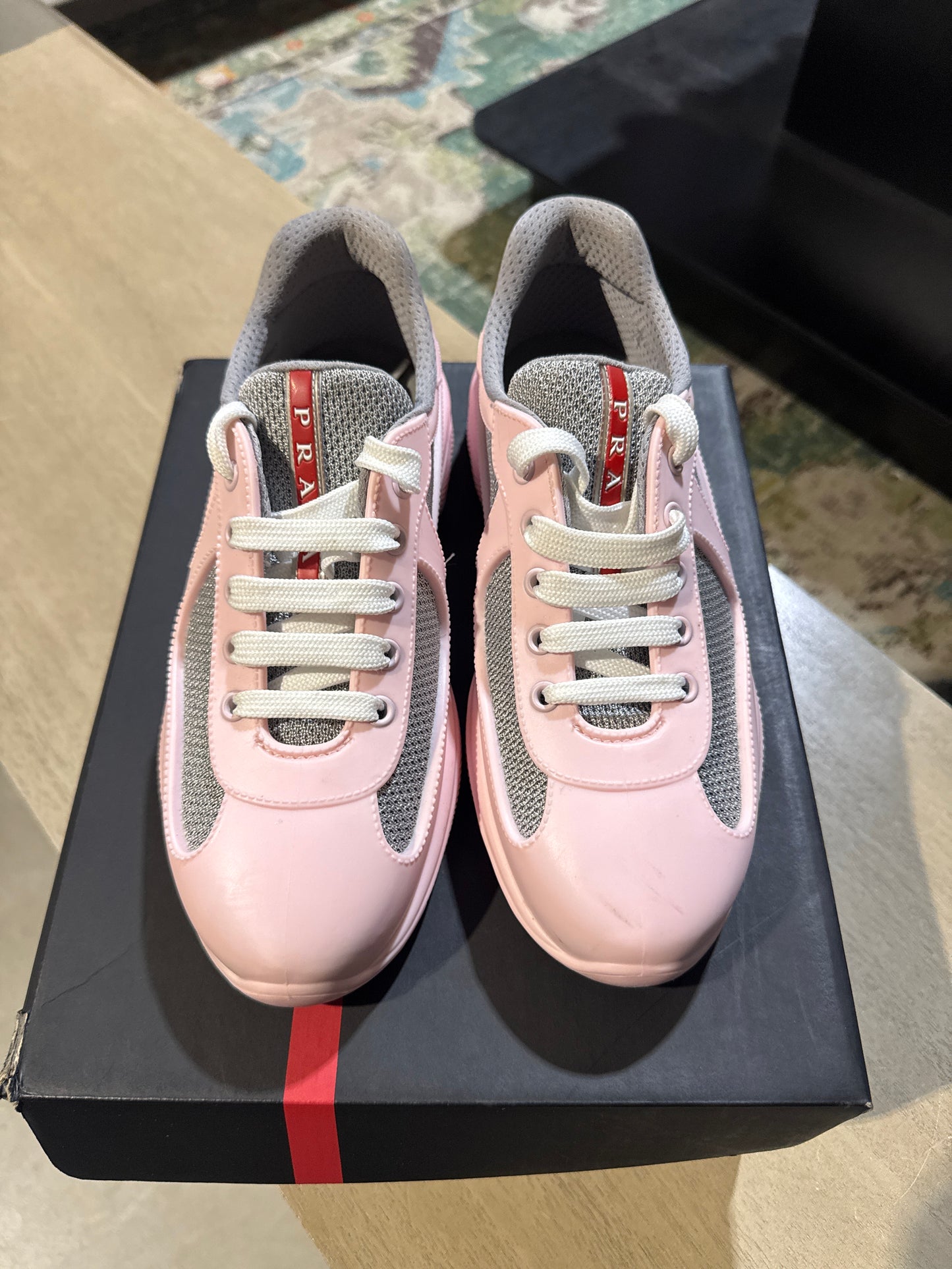 Prada Americas Cup Pink Used Sz 6
