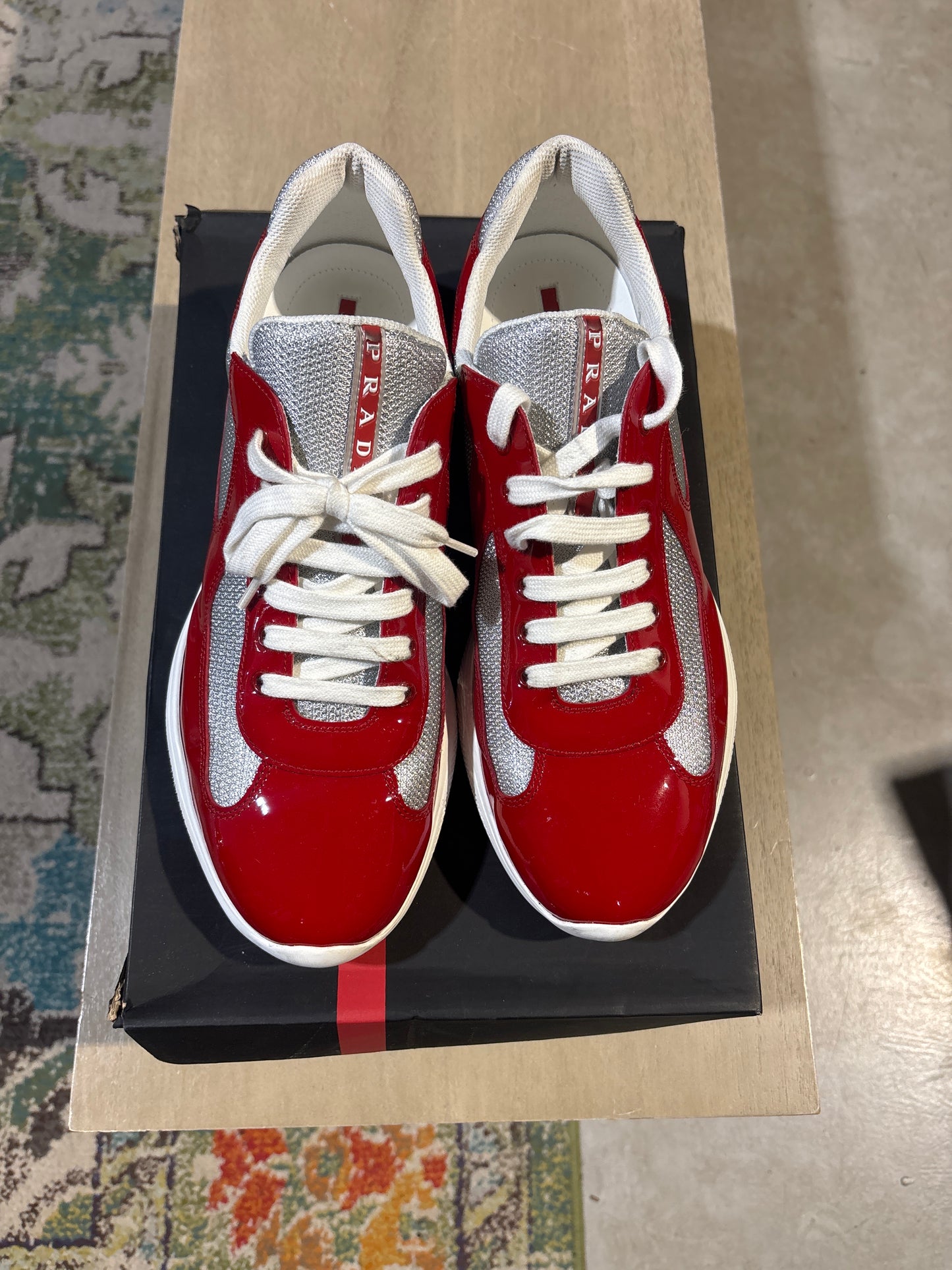 Prada Cup Red/Silver Used Sz 11