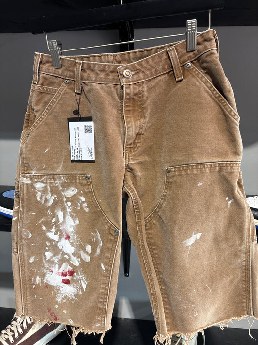 Vintage Carhartt double knee paint splatter sz 28