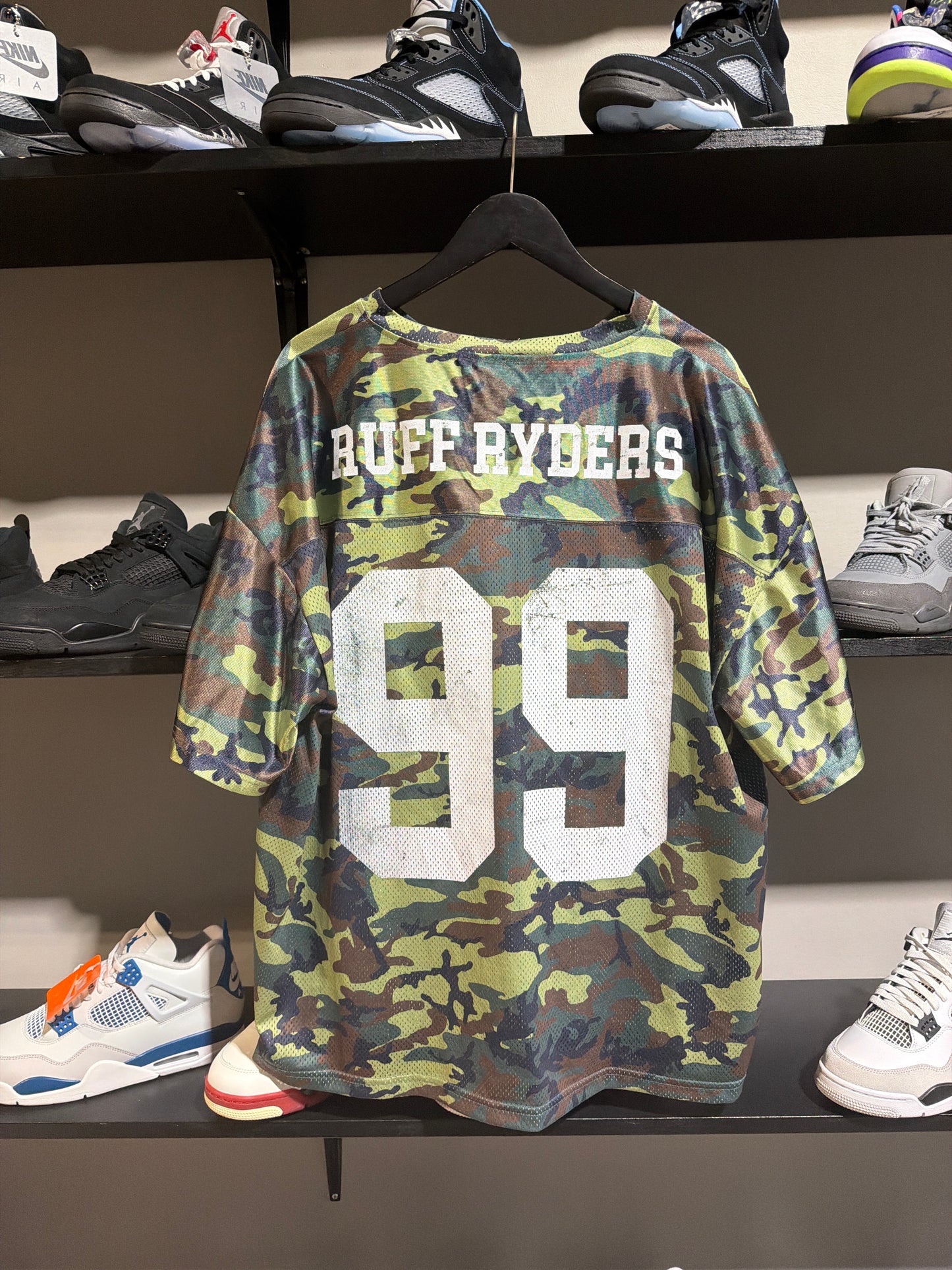 Vintage Ruff Ryders Camo Jersey Sz L