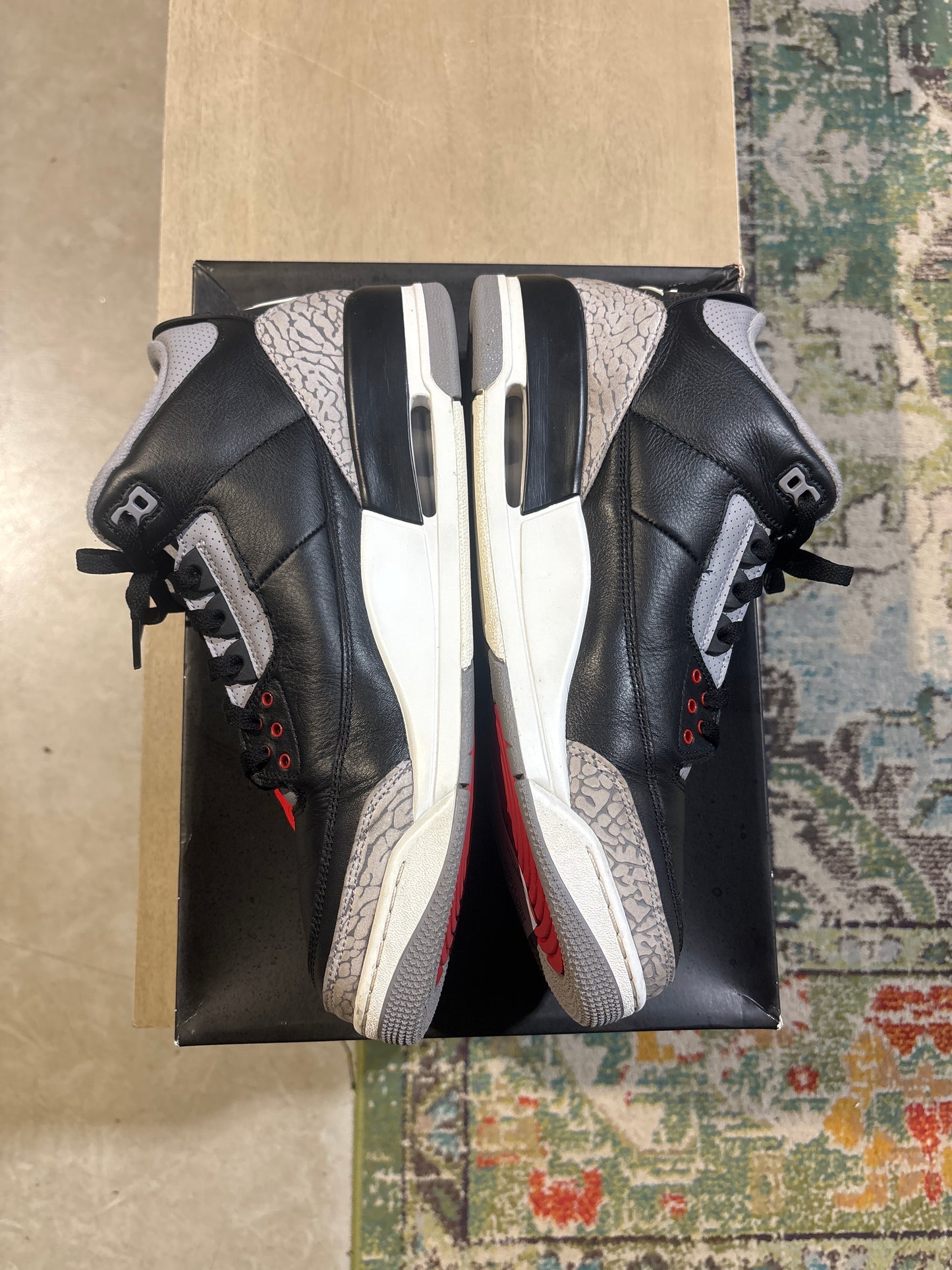 Jordan 3 Black Cement Used Sz 13