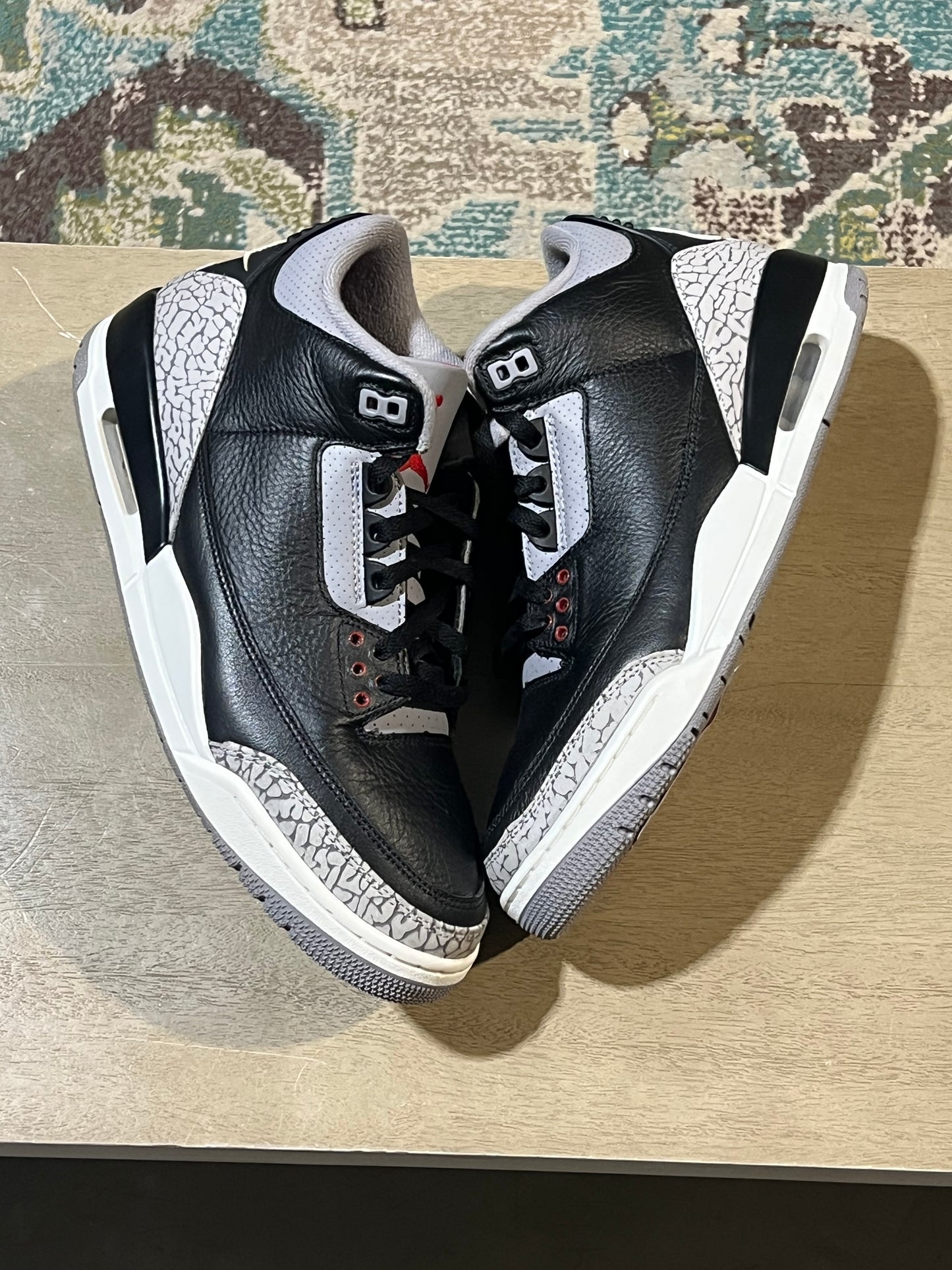 Jordan 3 Black Cement Used Sz 10 NB