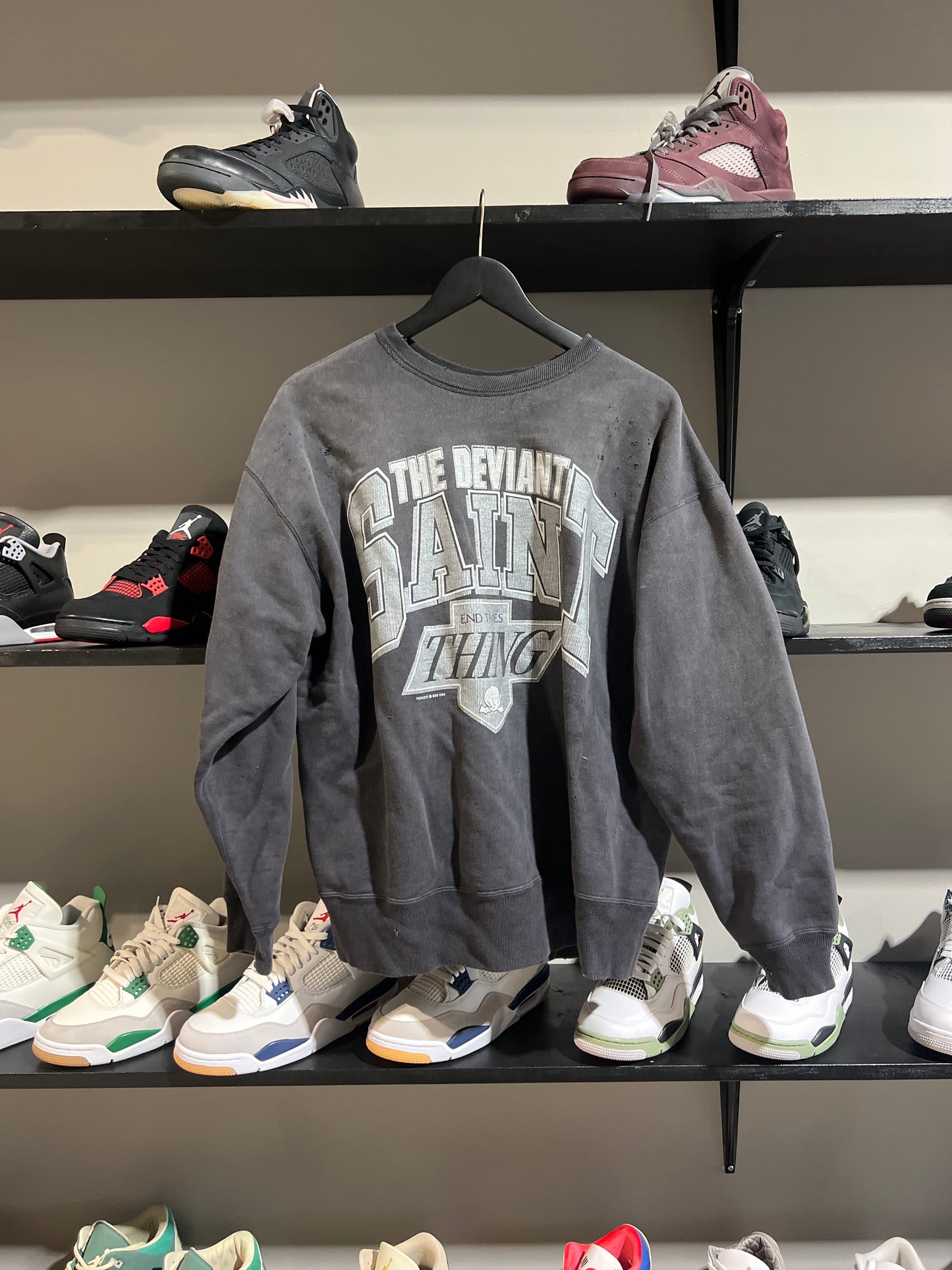 Saint Micheal End Times Crewneck Black