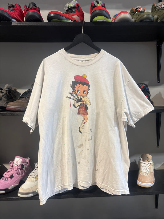Vintage Betty Boop Bagpipe Painter Tee Sz XXL