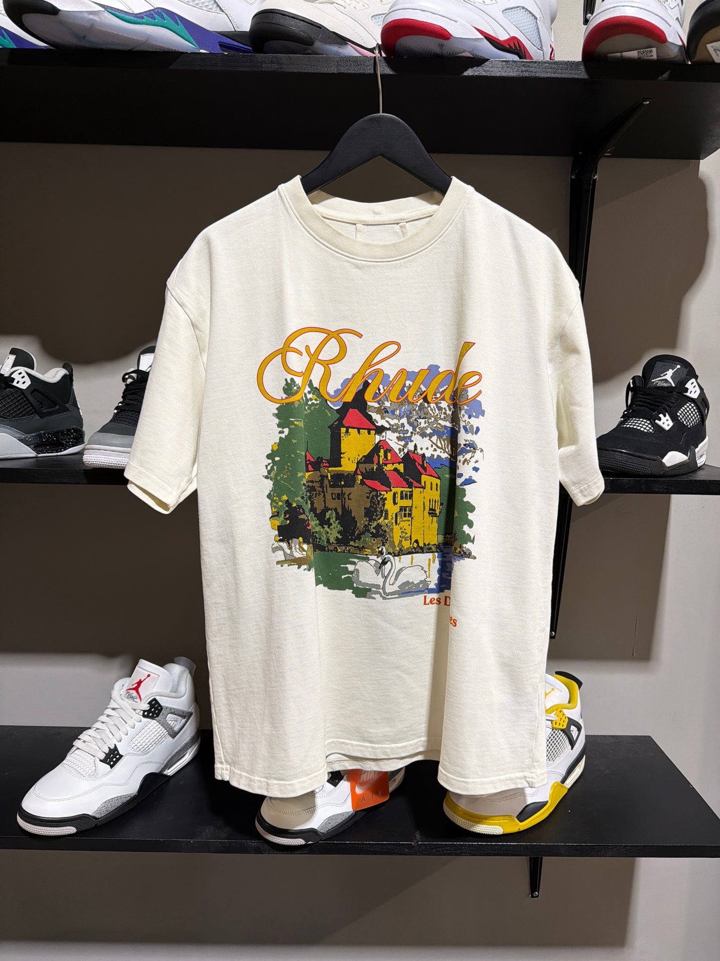 Rhude Les Deux Alpes Cream Tee Sz M