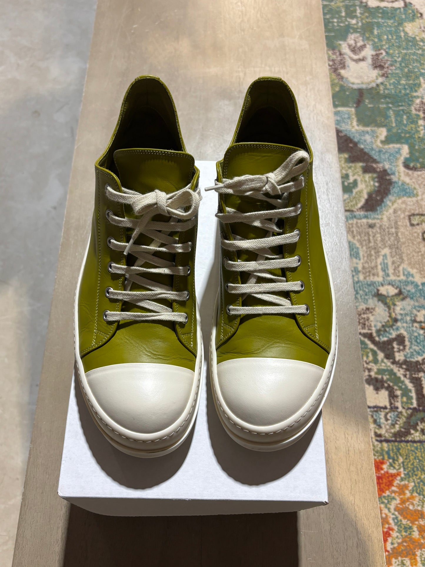 Rick Owens ramones green used sz 12.5