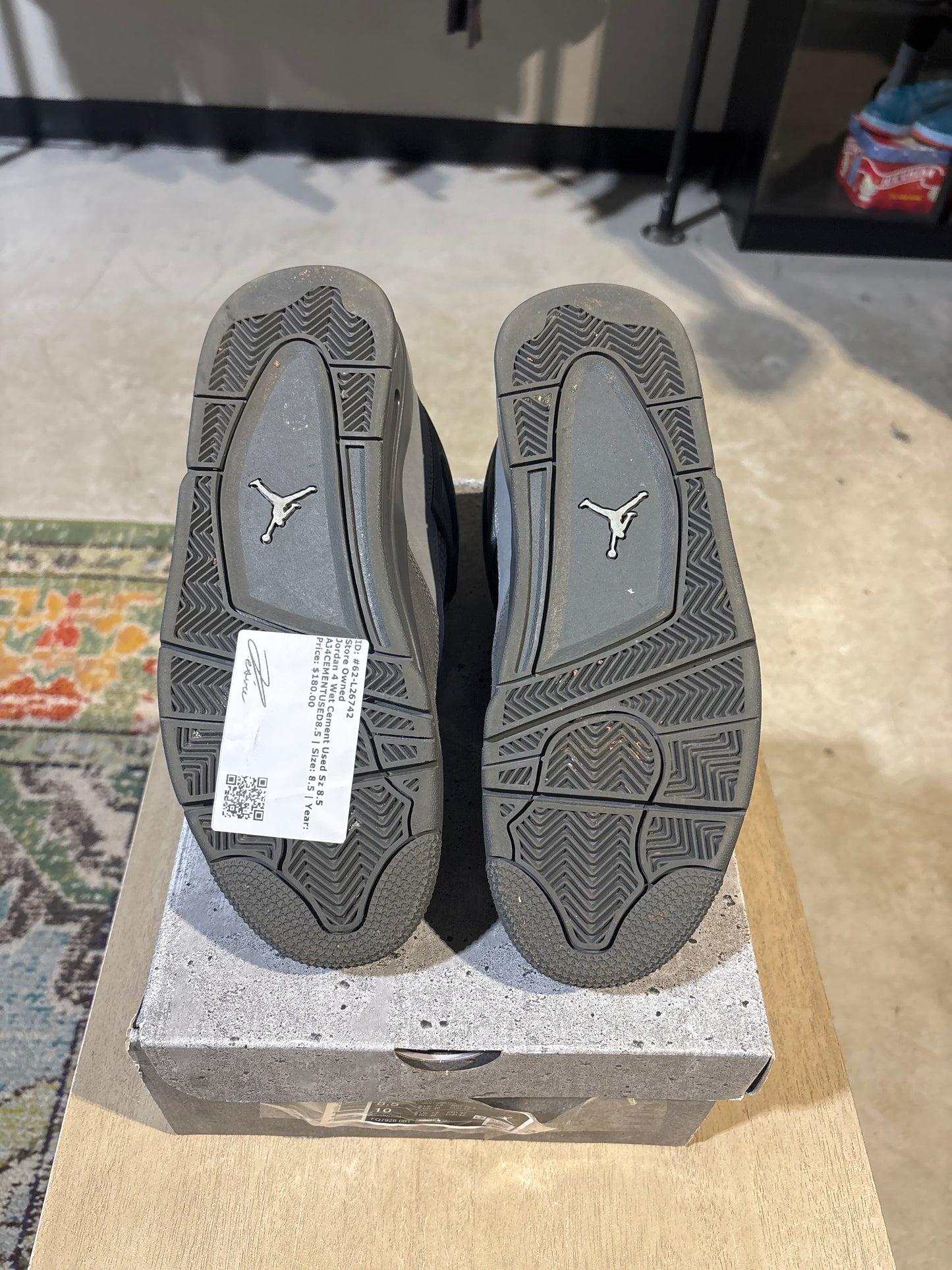Jordan 4 Wet Cement Used Sz 8.5