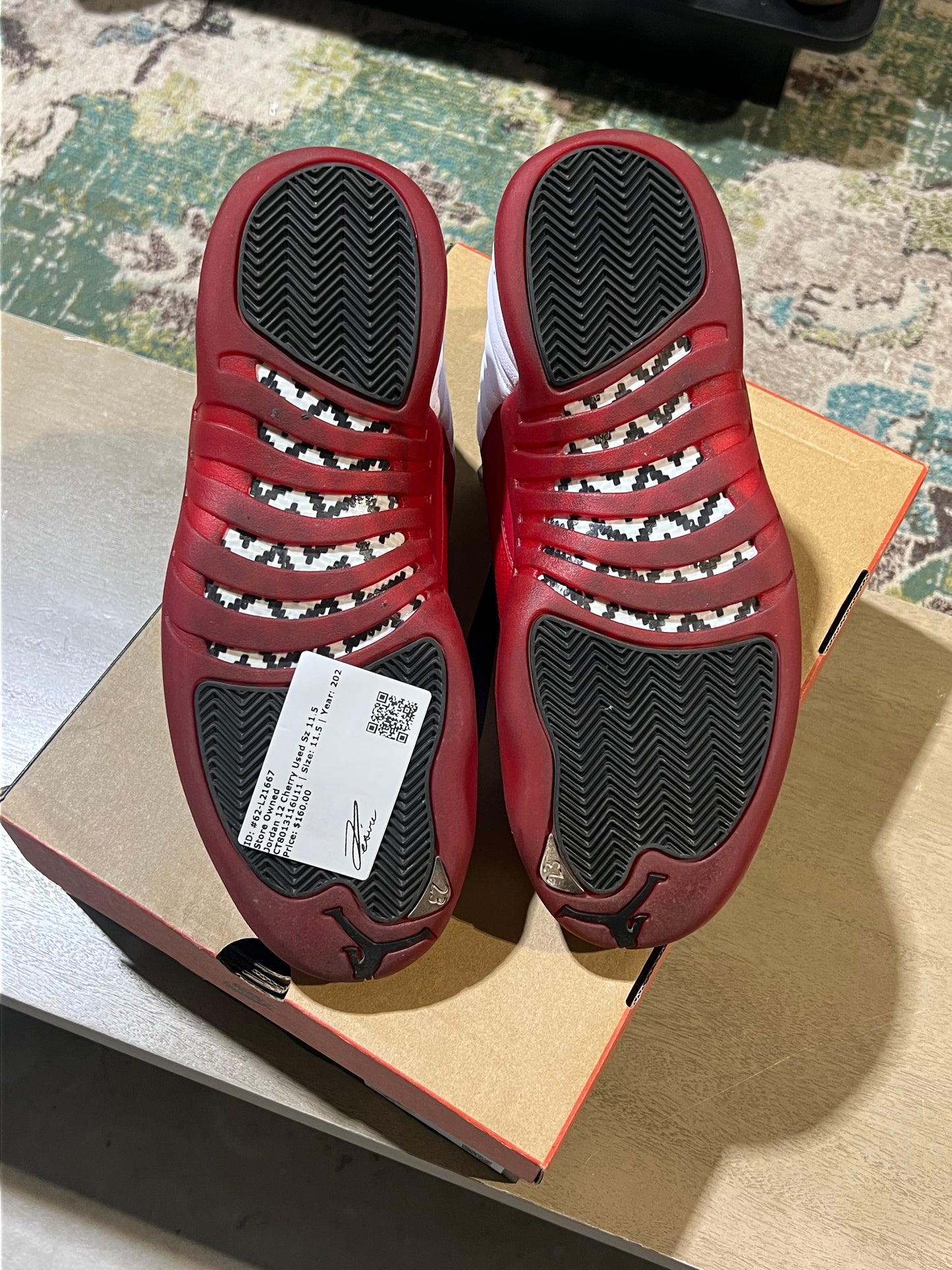 Jordan 12 Cherry Used Sz 11.5