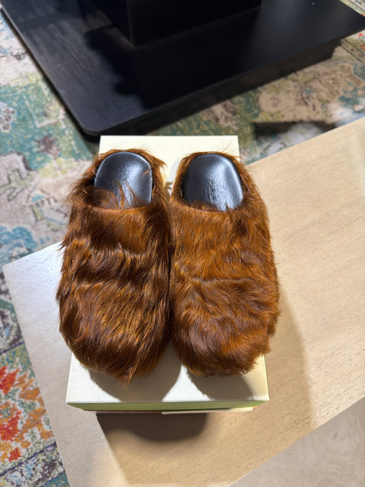 Marni Brown Fussbett Slides Used Sz 5