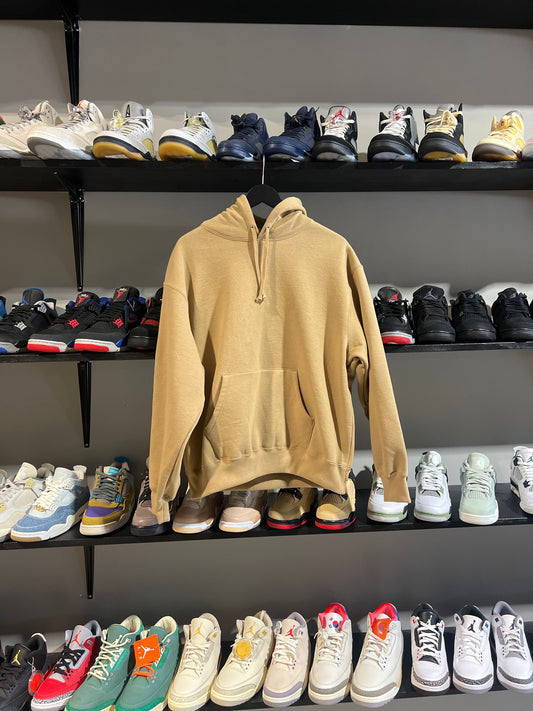 Supreme Satin Applique Hooded Sweatshirt Brown