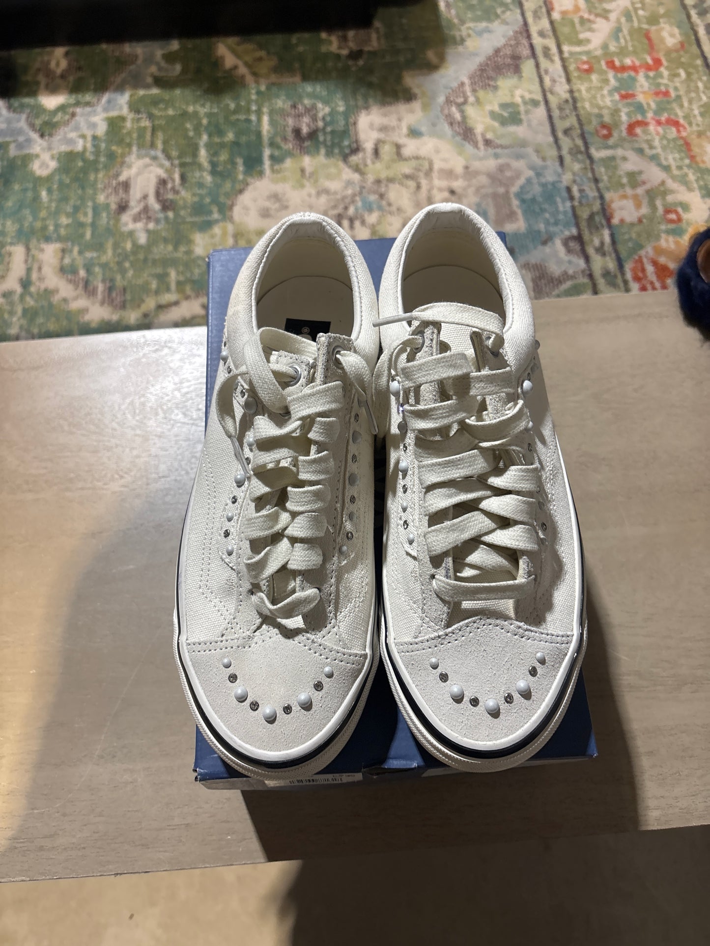 Vans Pearlized Old Skool White Used Sz 7