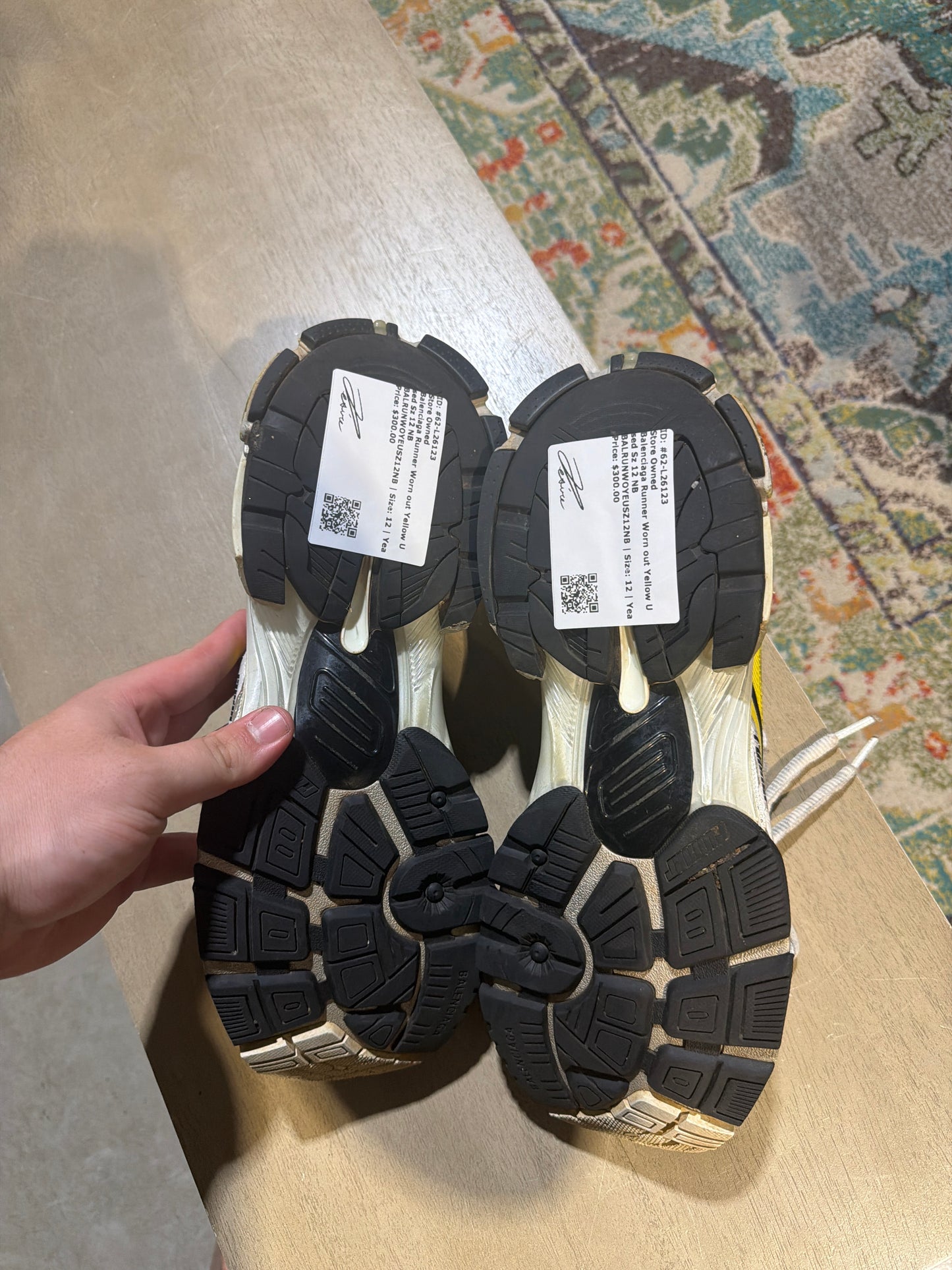 Balenciaga Runner Worn out Yellow Used Sz 12 NB