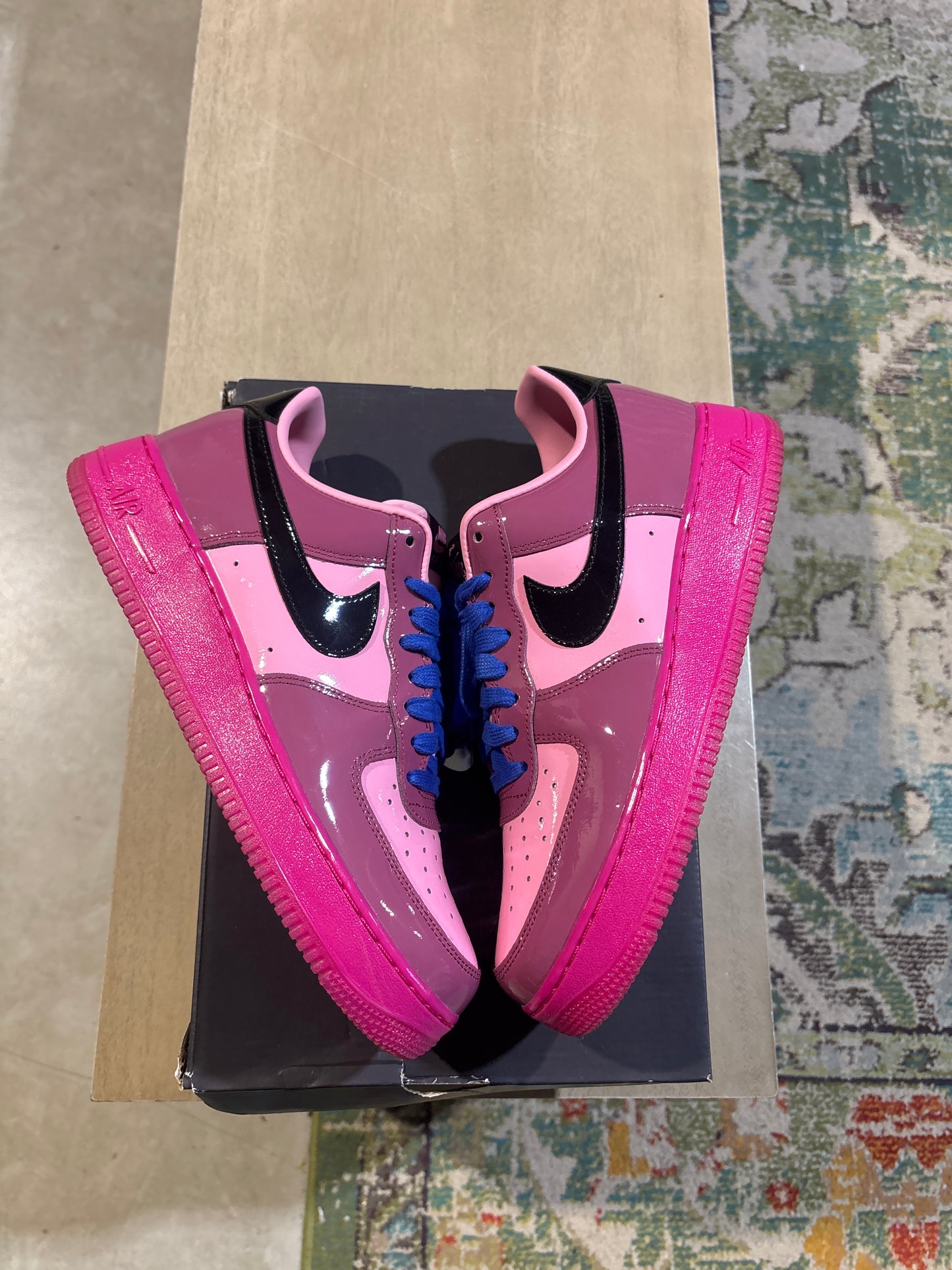 Patent Af1 Pink/Blue Used Sz 9.5