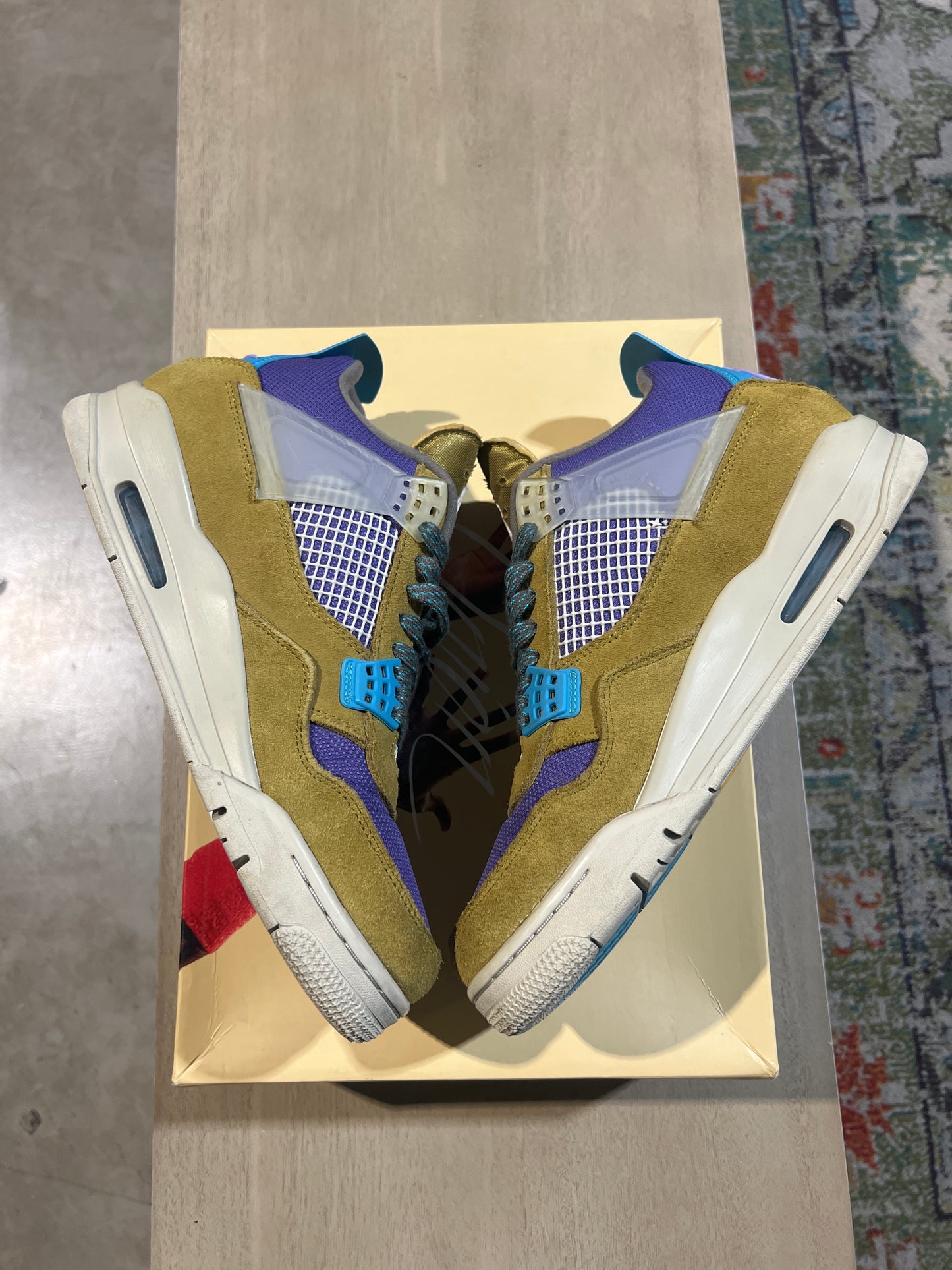 Jordan 4 Union Desert Moss used Sz 9.5 (2)