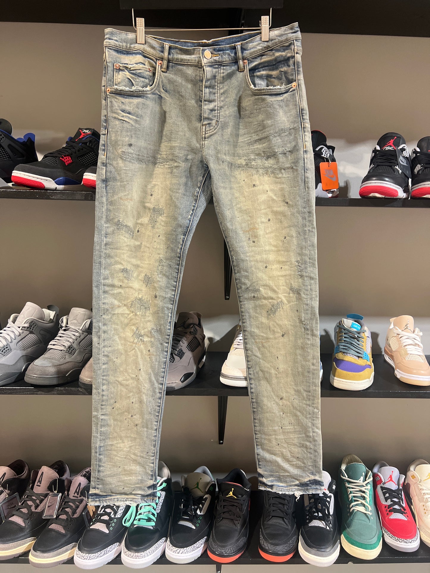 Purple Jeans  Dirty Indigo  Repair Jeans